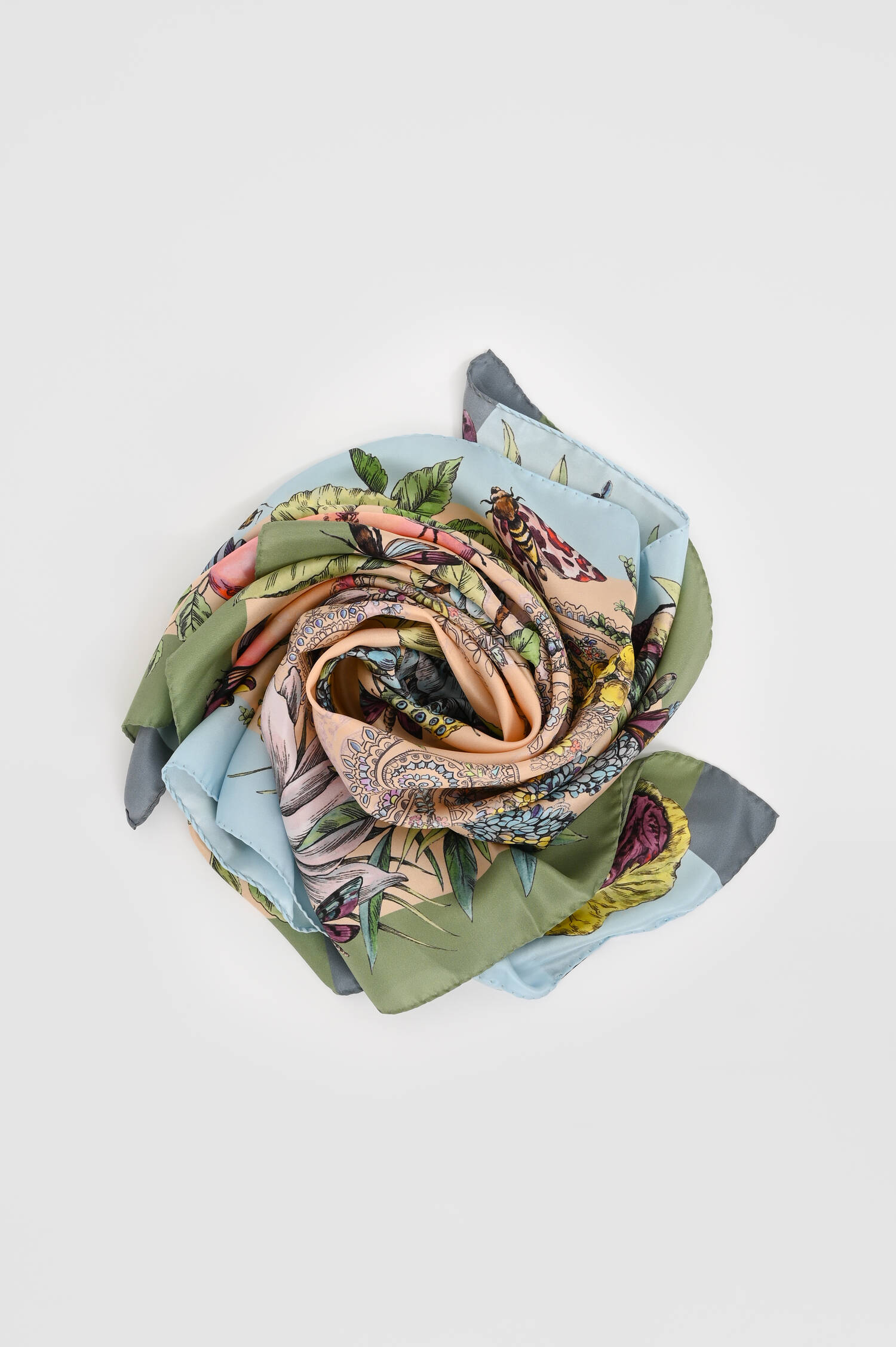 Seidentuch Floral Natur gemustert
