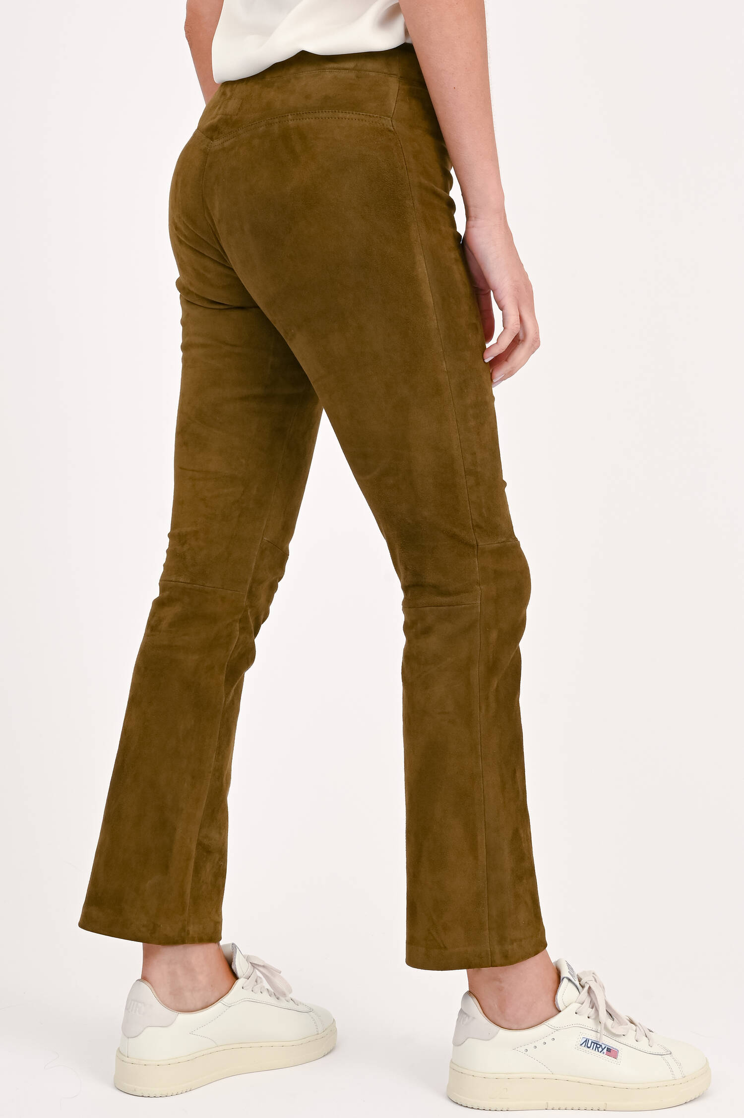 Velourslederhose JP-TWENTY in Khaki