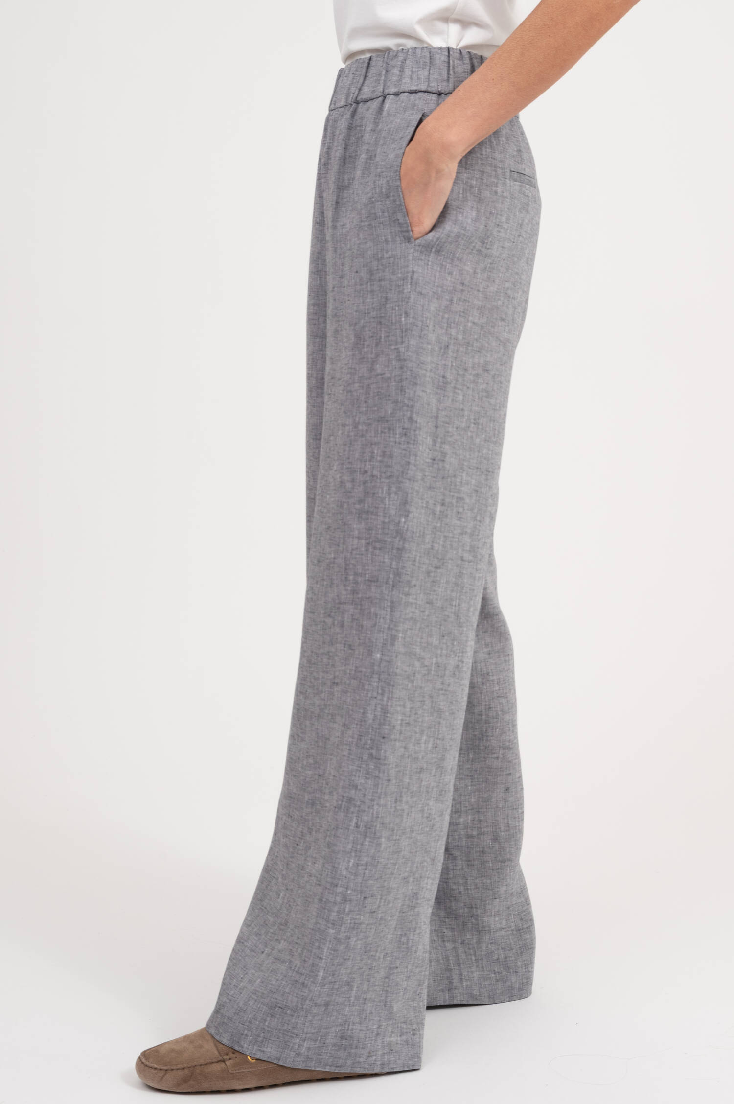 Hose in Blau meliert