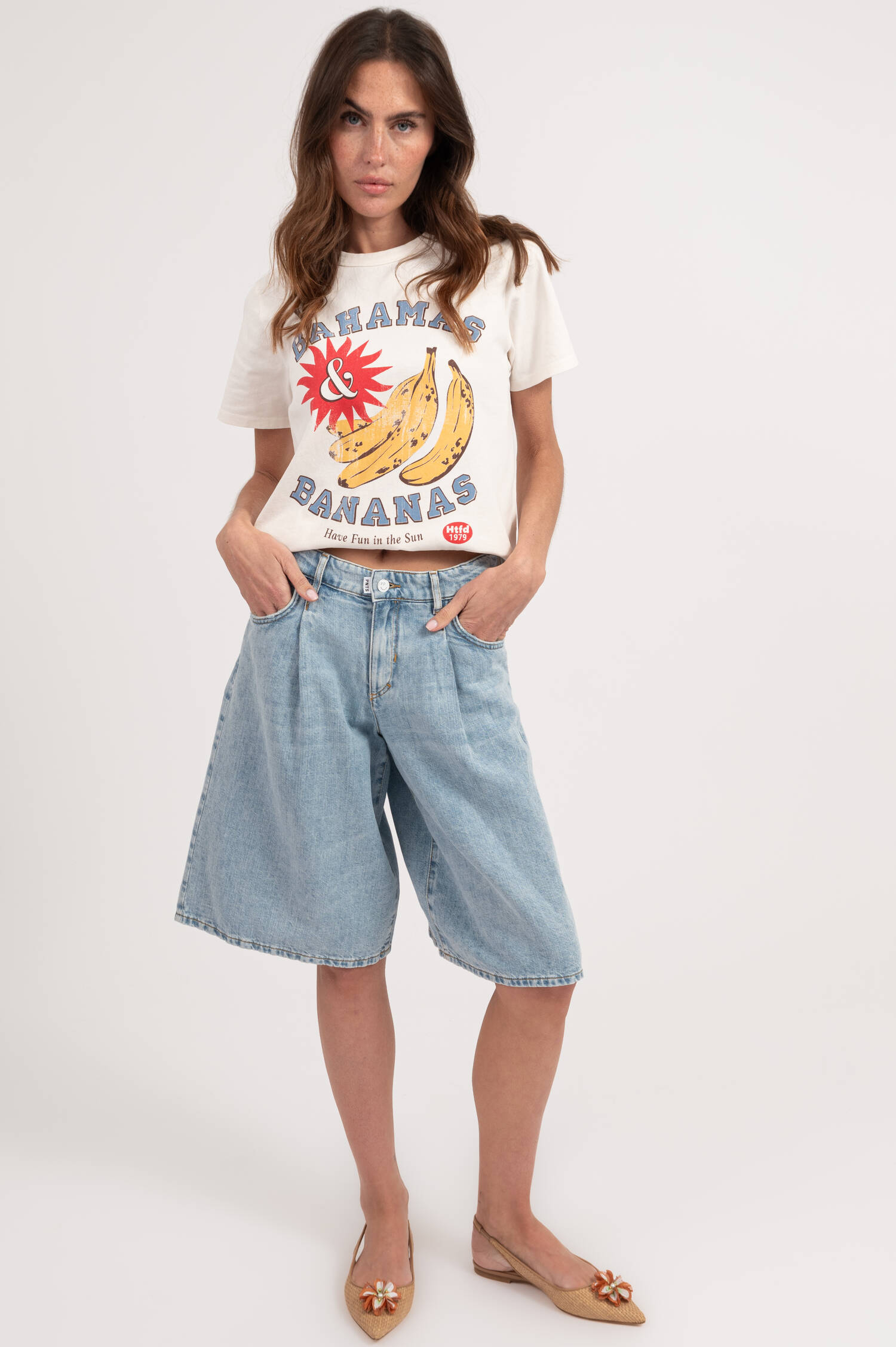 Bermuda Jeans 30 THE GENTS in Hellblau