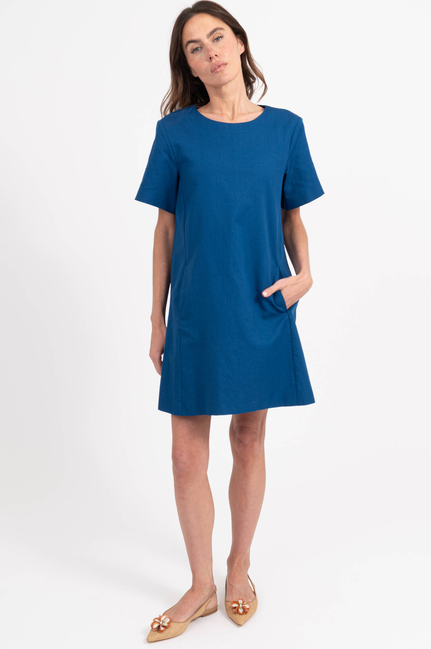 Kleid ALOA aus in Blau