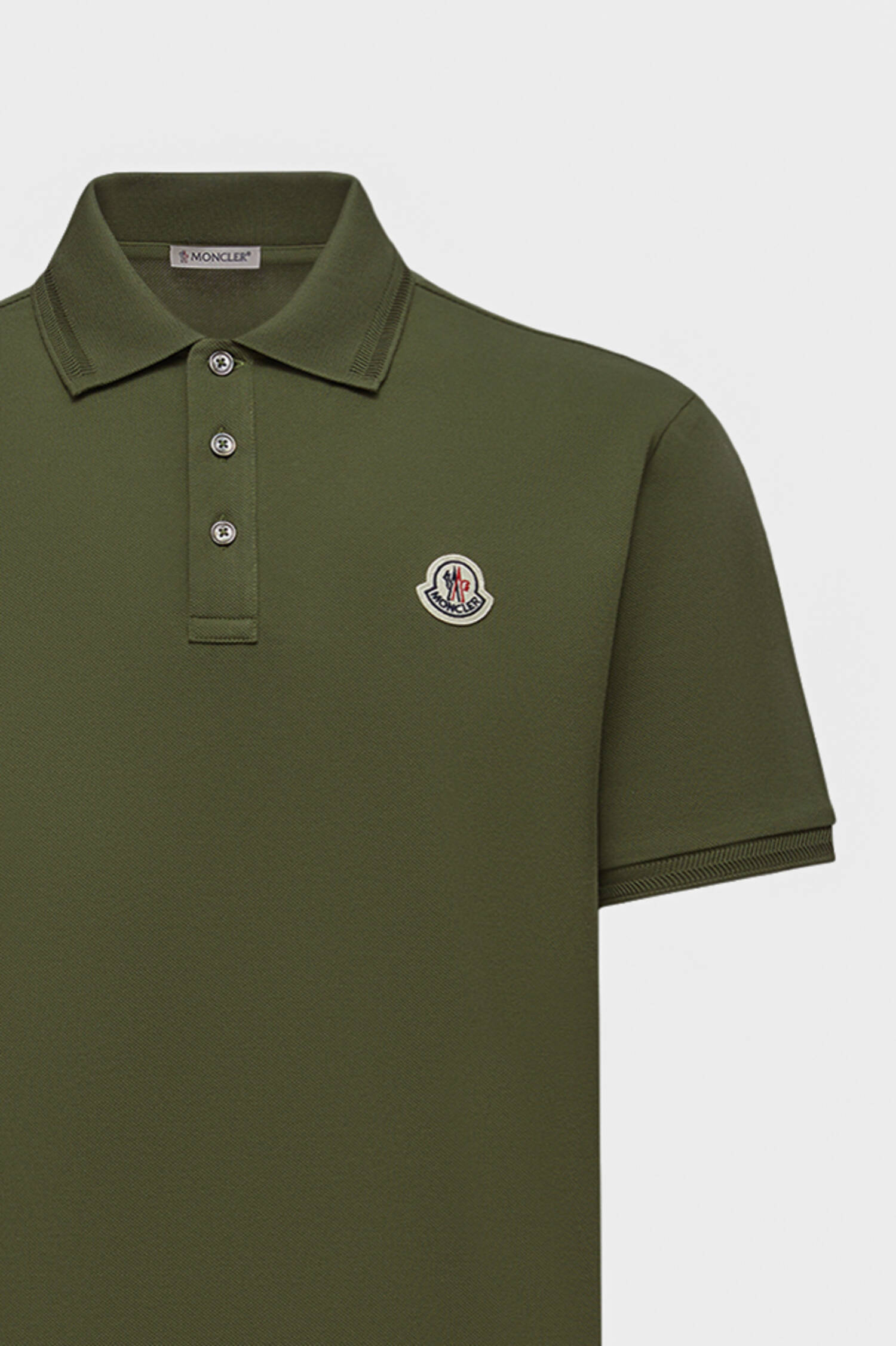 Poloshirt mit Kragen-Details in Oliv