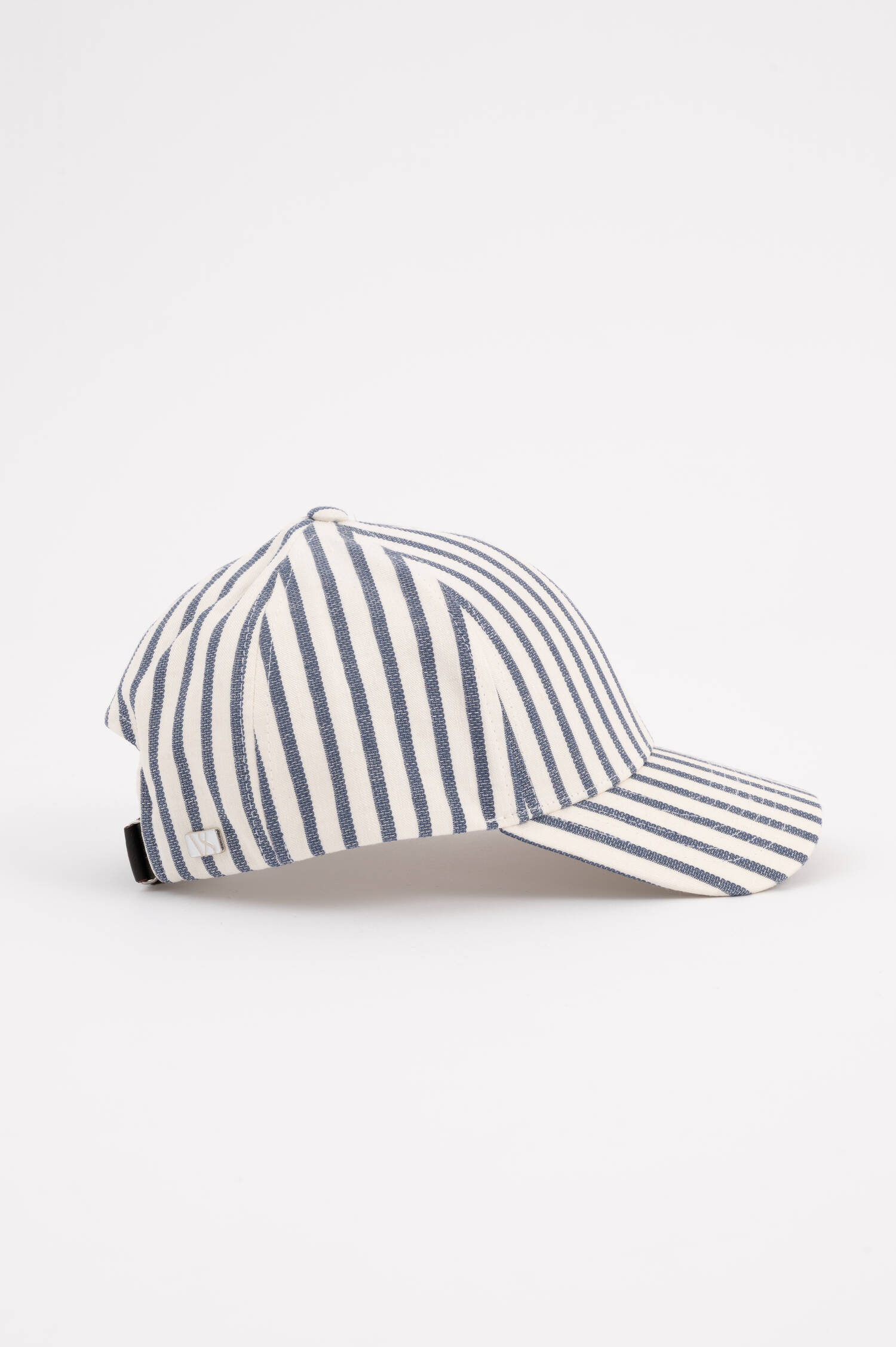 Gestreifte Basecap in Weiß/Blau