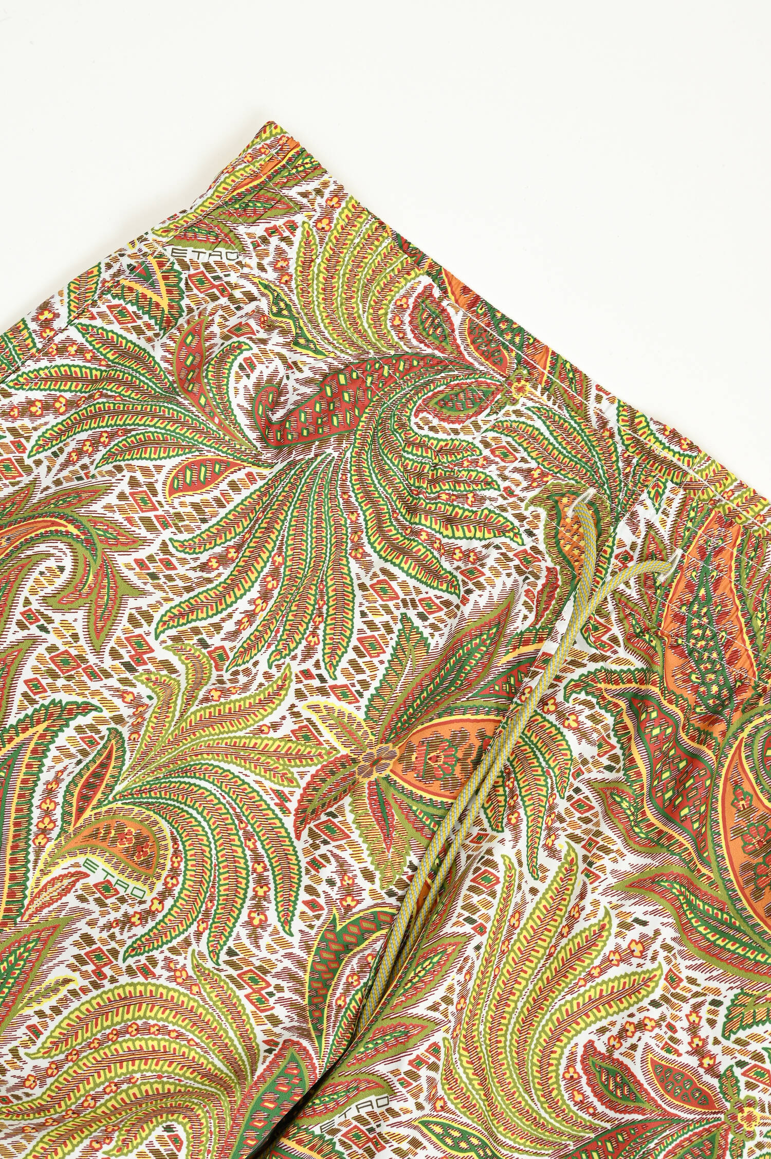  Badehose mit Paisley Print in Grün/Multicolor