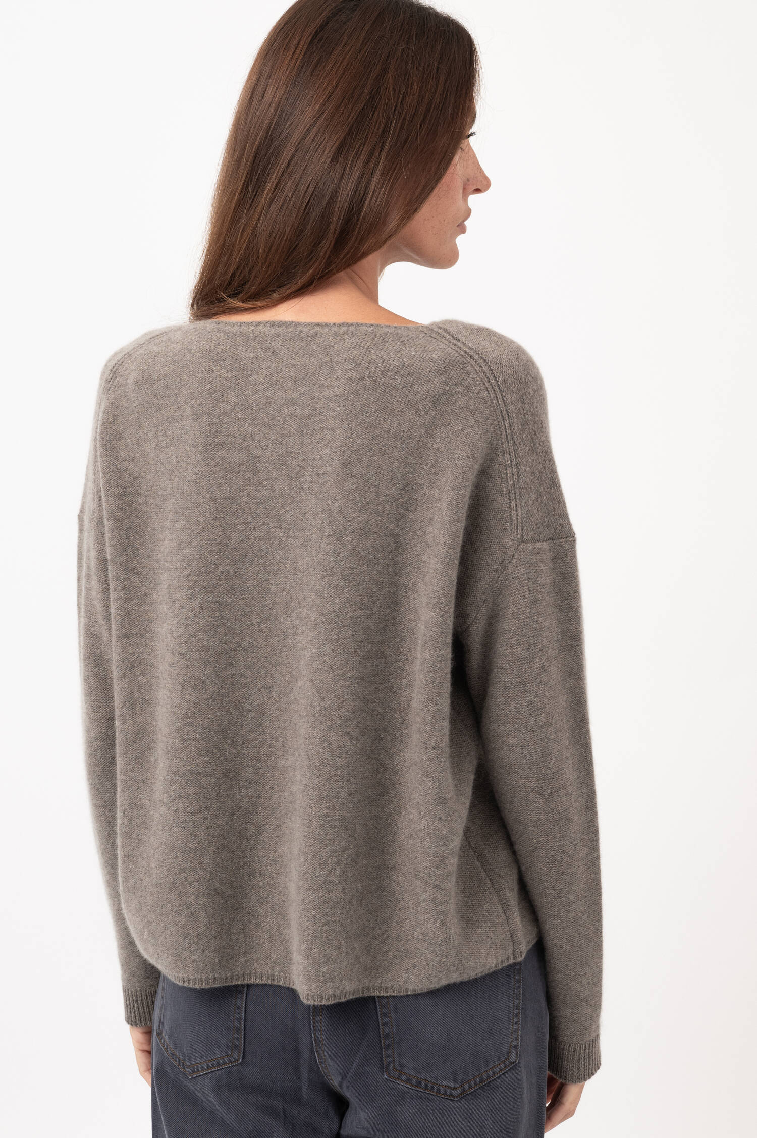 Cashmere-Pullover in Grau