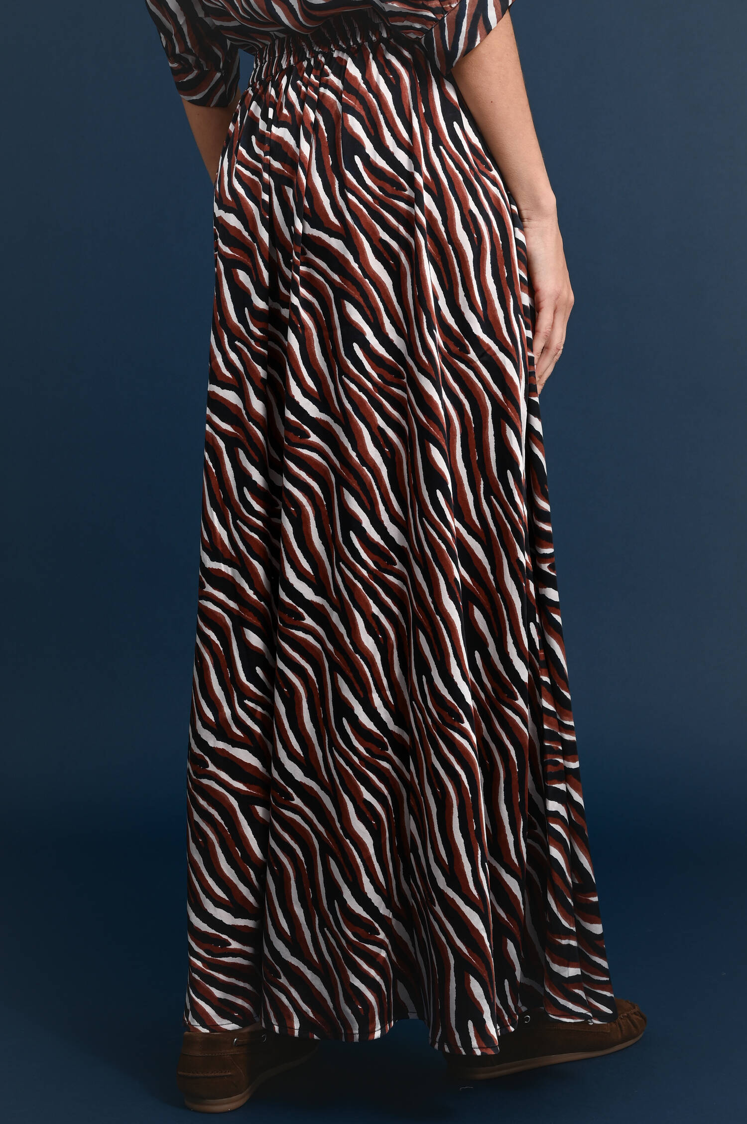 Seiden Rock Fello in Zebra gemustert