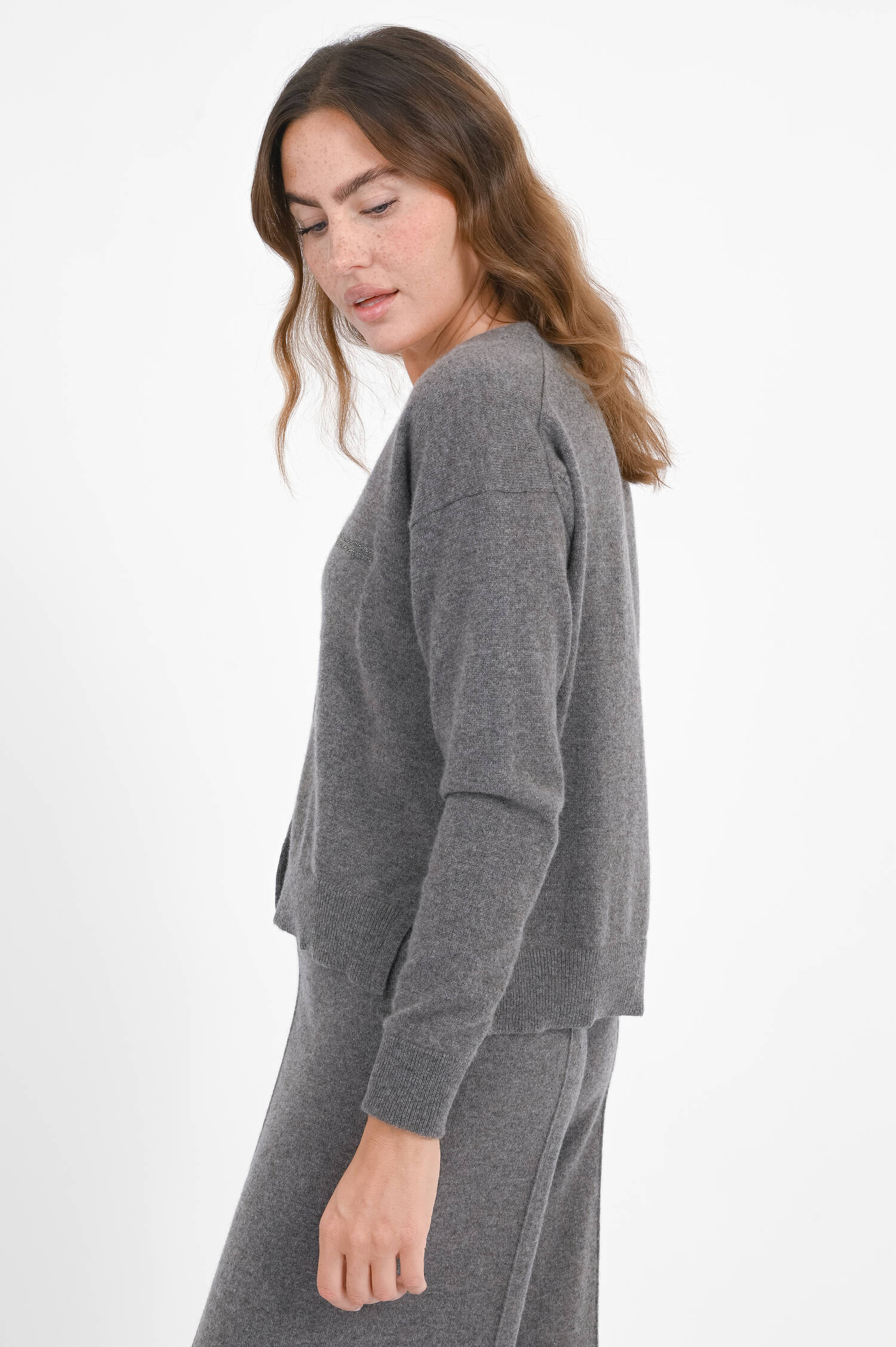 Cashmere-Strickweste in Otter Grey Cashmere-Strickweste in Otter Grey