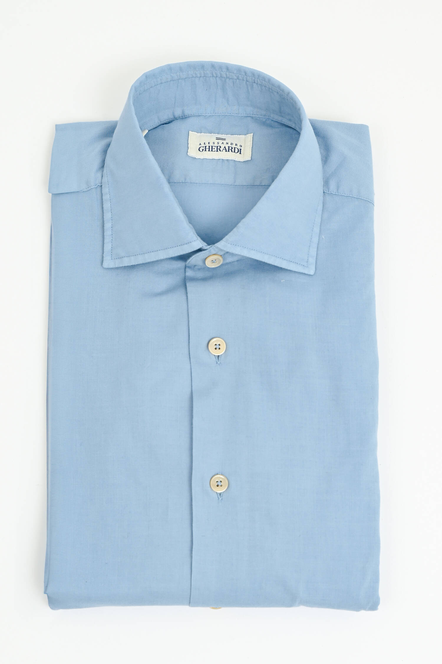 Baumwollhemd in Mittelblau