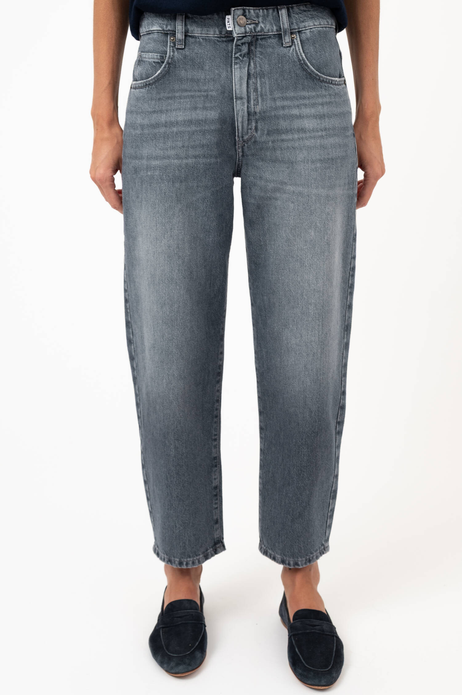 Cropped Leg Jeans THE O-SHAPE in Dunkelgrau