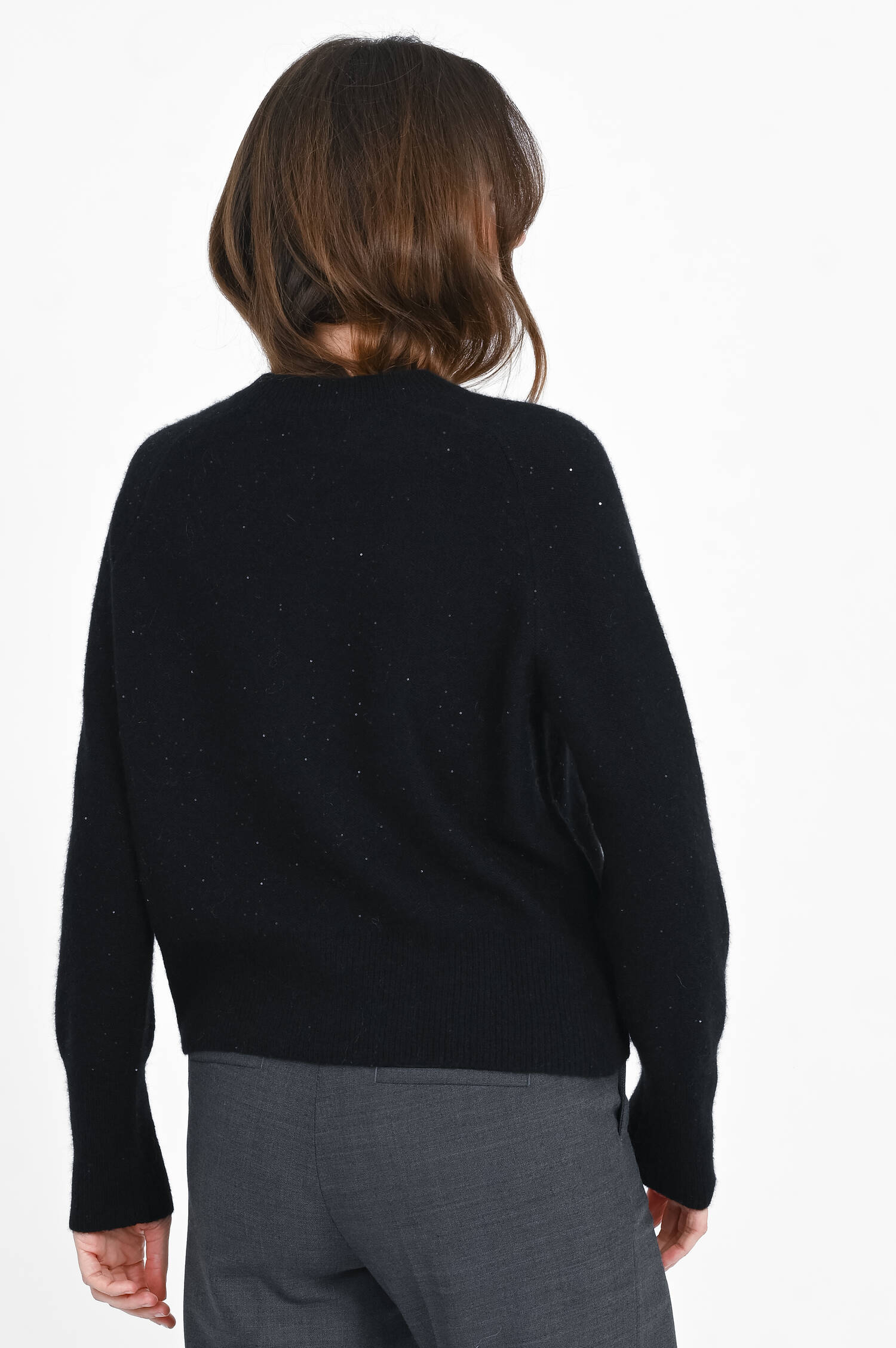 Cashmere-Baumwoll-Mix Pullover in Schwarz Cashmere-Baumwoll-Mix Pullover in Schwarz