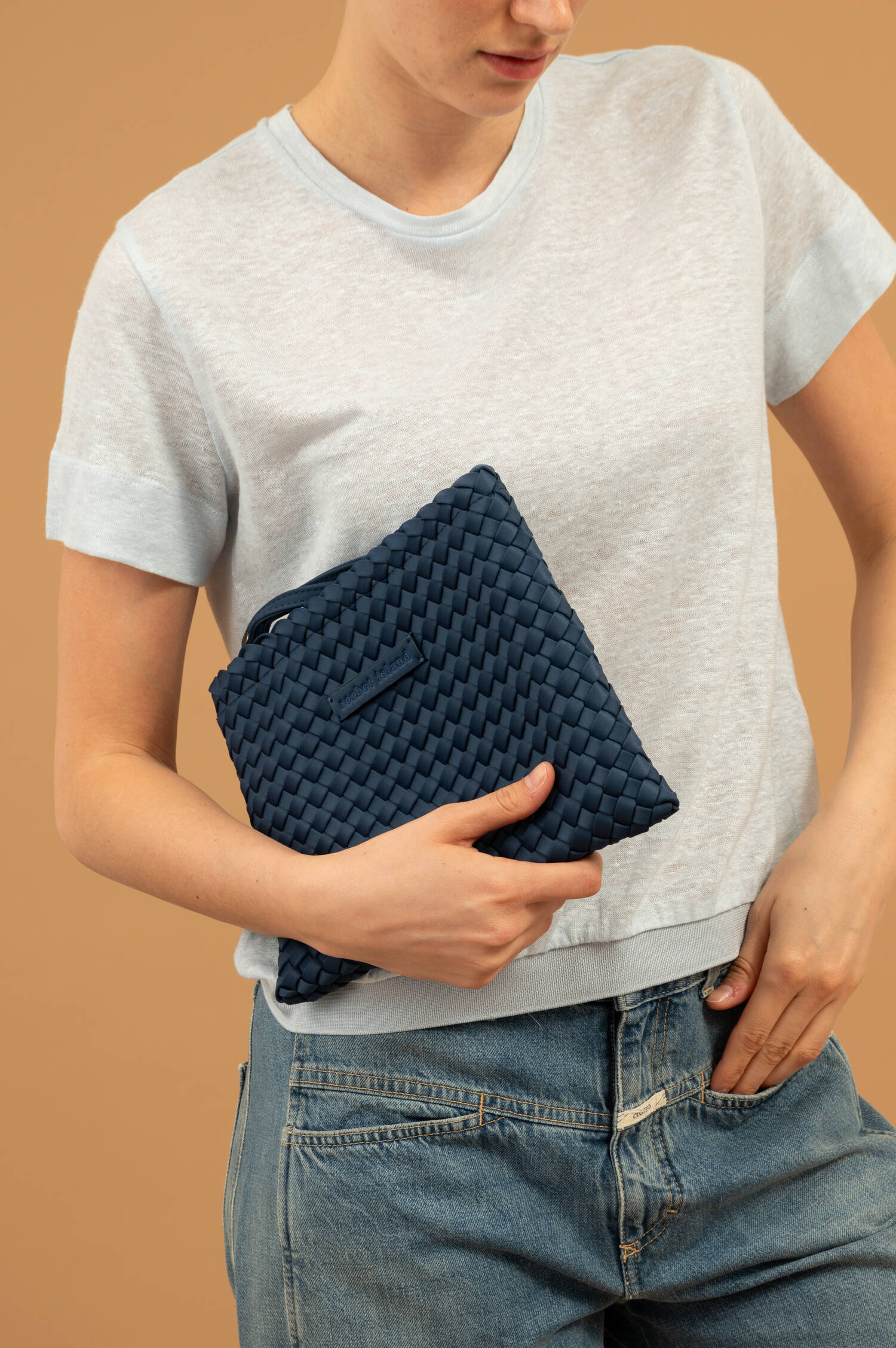 Neopren Clutch in Navy