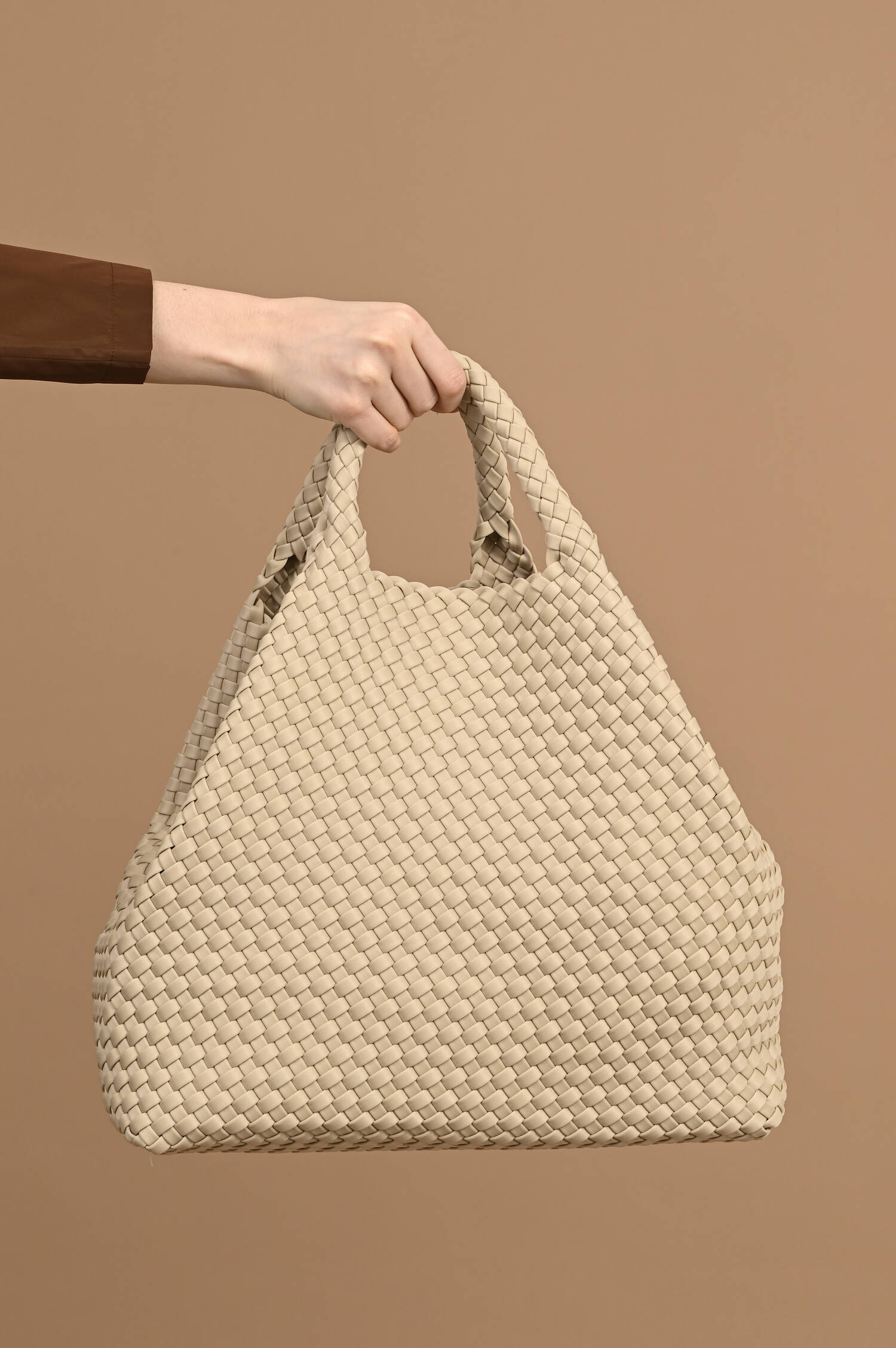 Neopren Shopper in Beige