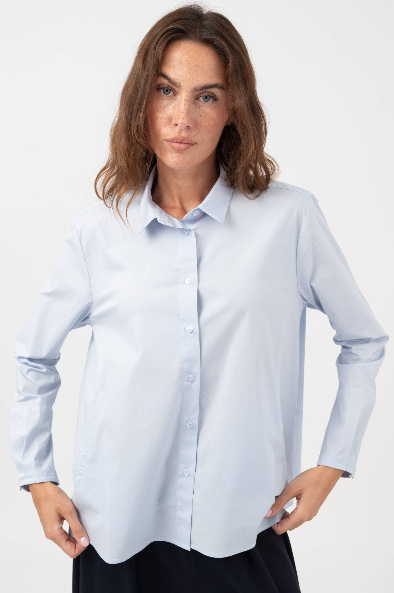Bluse GOOD MOOD in Pastellblau Bluse GOOD MOOD in Pastellblau