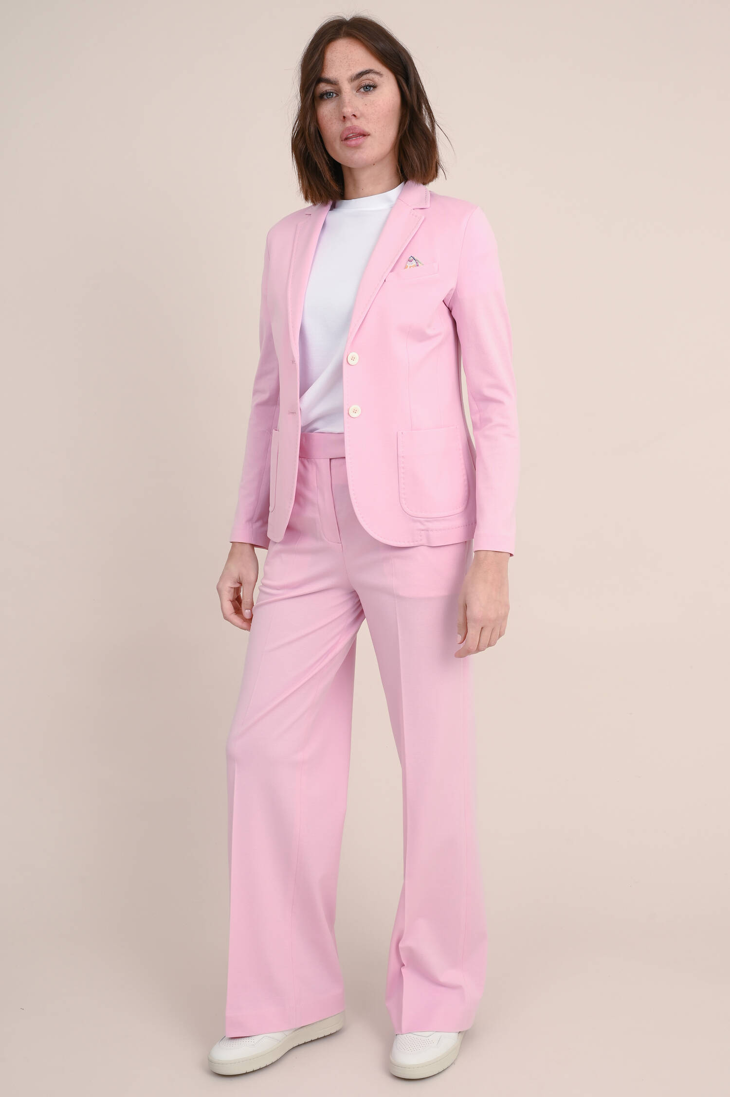 Wide Leg Hose in Rosa