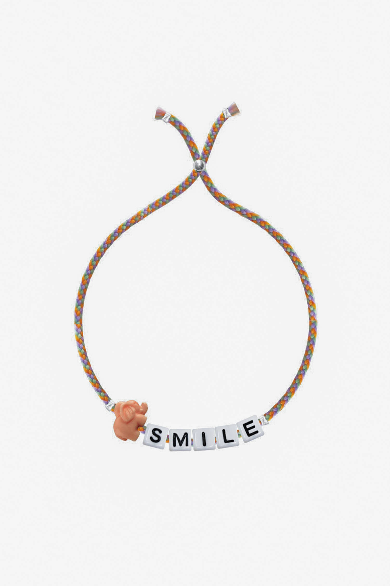 SQUARE LETTER & CHARM Armband SMILE in Multicolor
