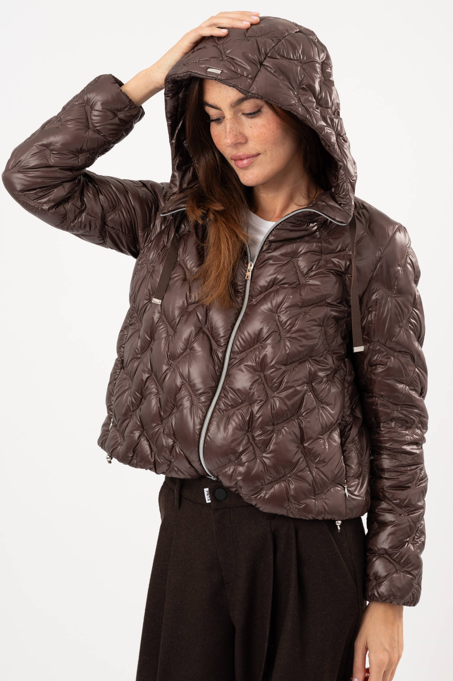 Leichte Daunenjacke in Braun