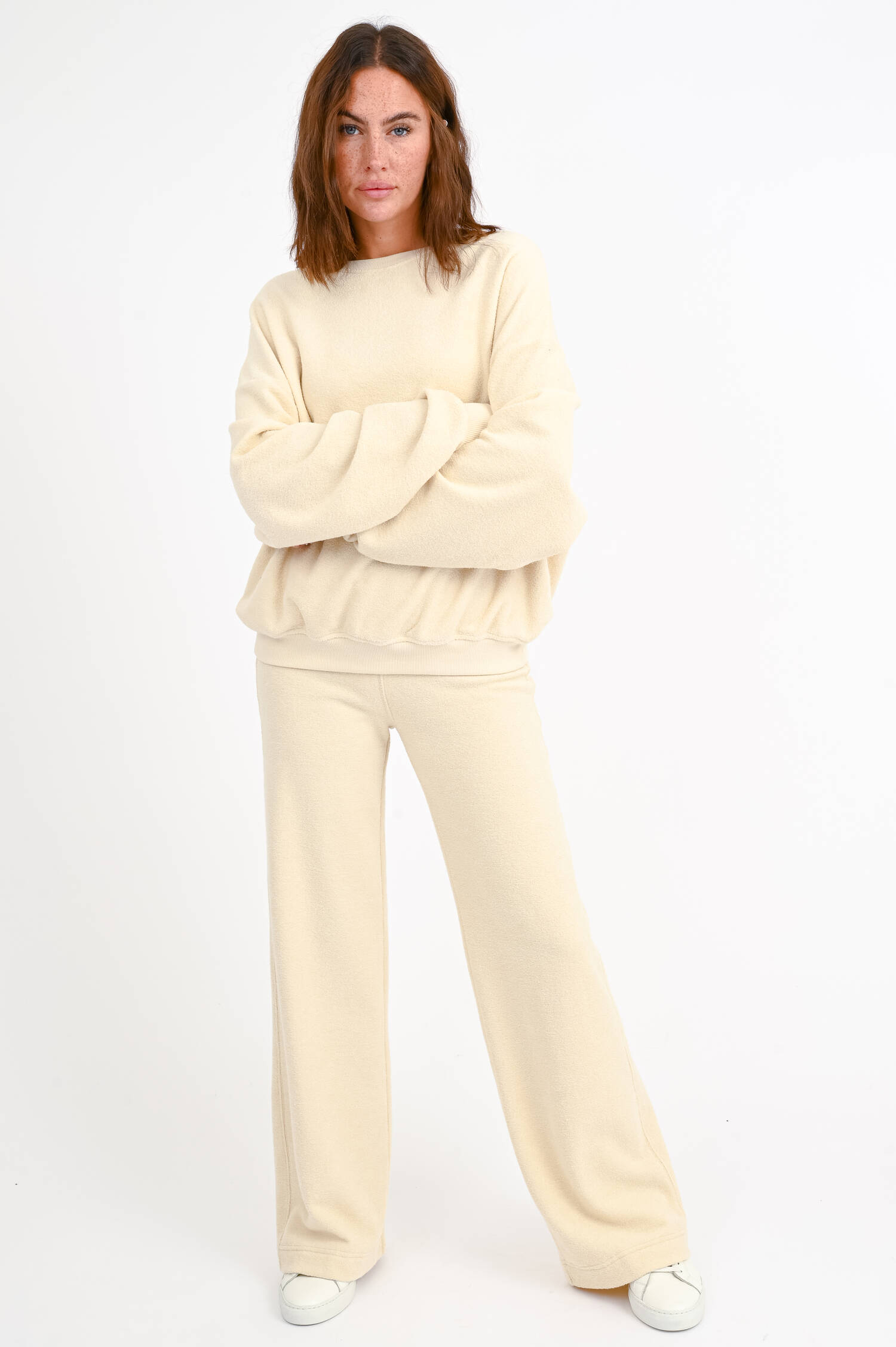 Frottee-Sweatshirt RANA in Creme