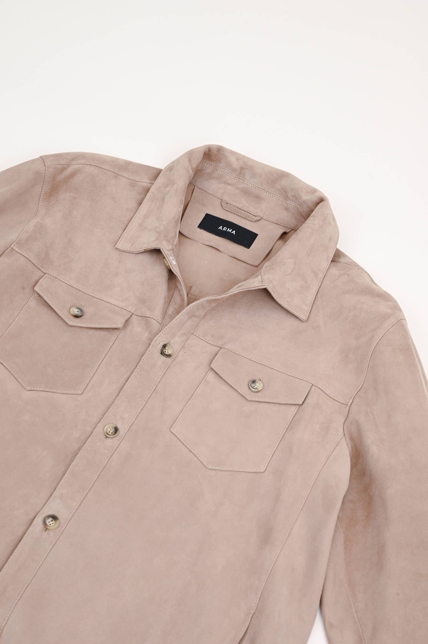 Leder-Overjacket DEX in hellem Taupe Leder-Overjacket DEX in hellem Taupe