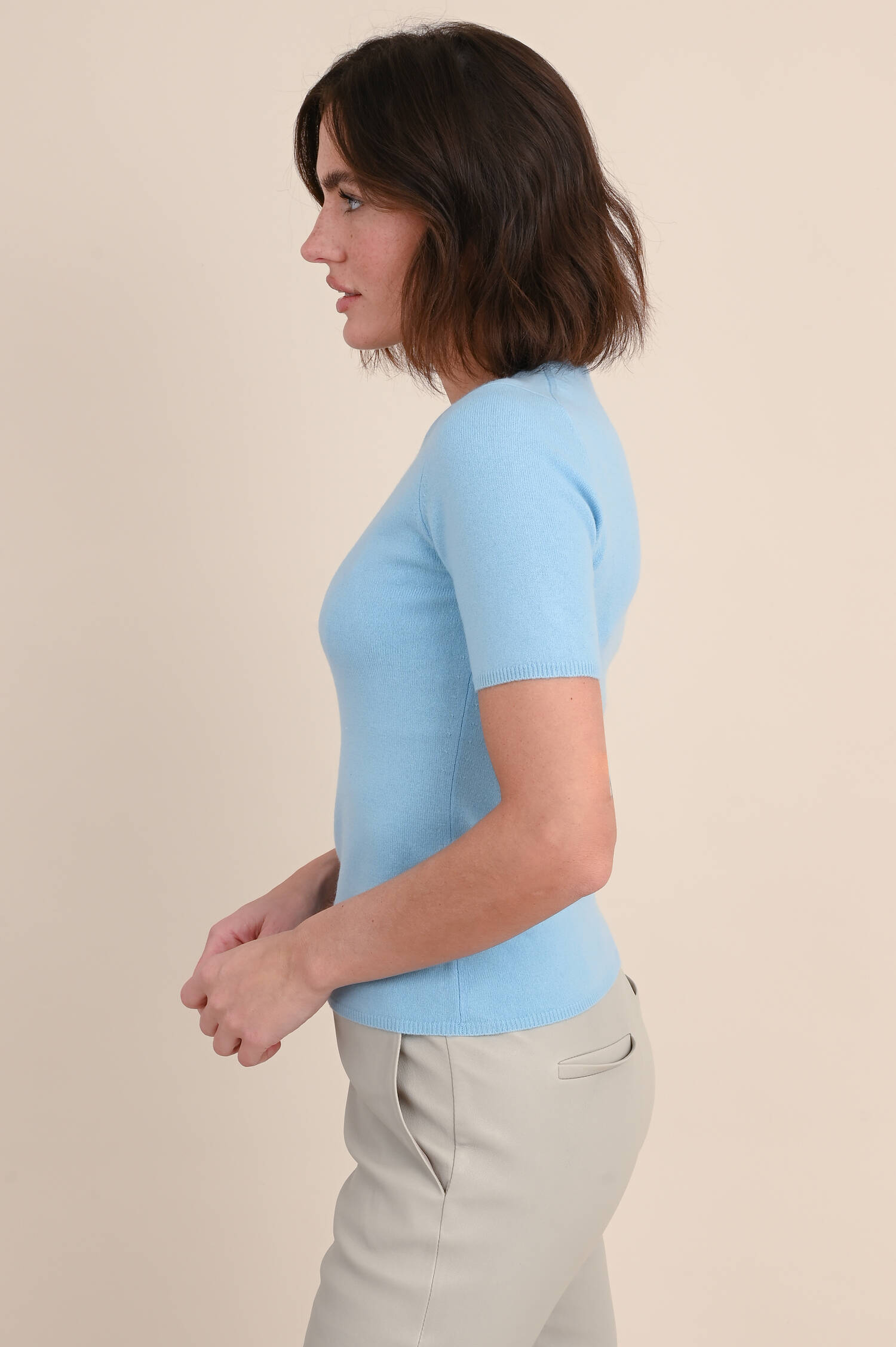 Cashmere Strickshirt in Hellblau