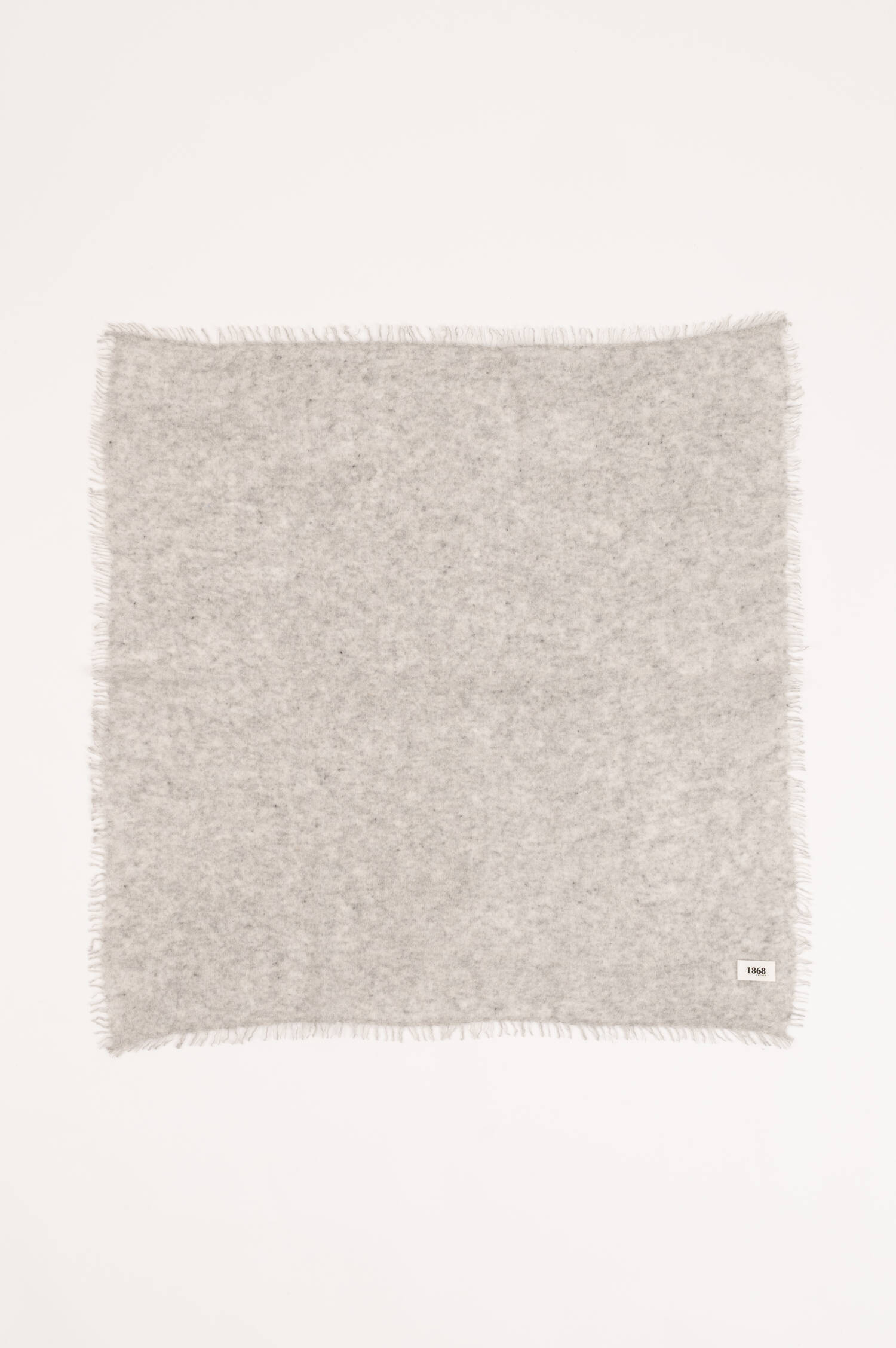 Doppelfädiger Cashmere Schal in Hellgrau meliert