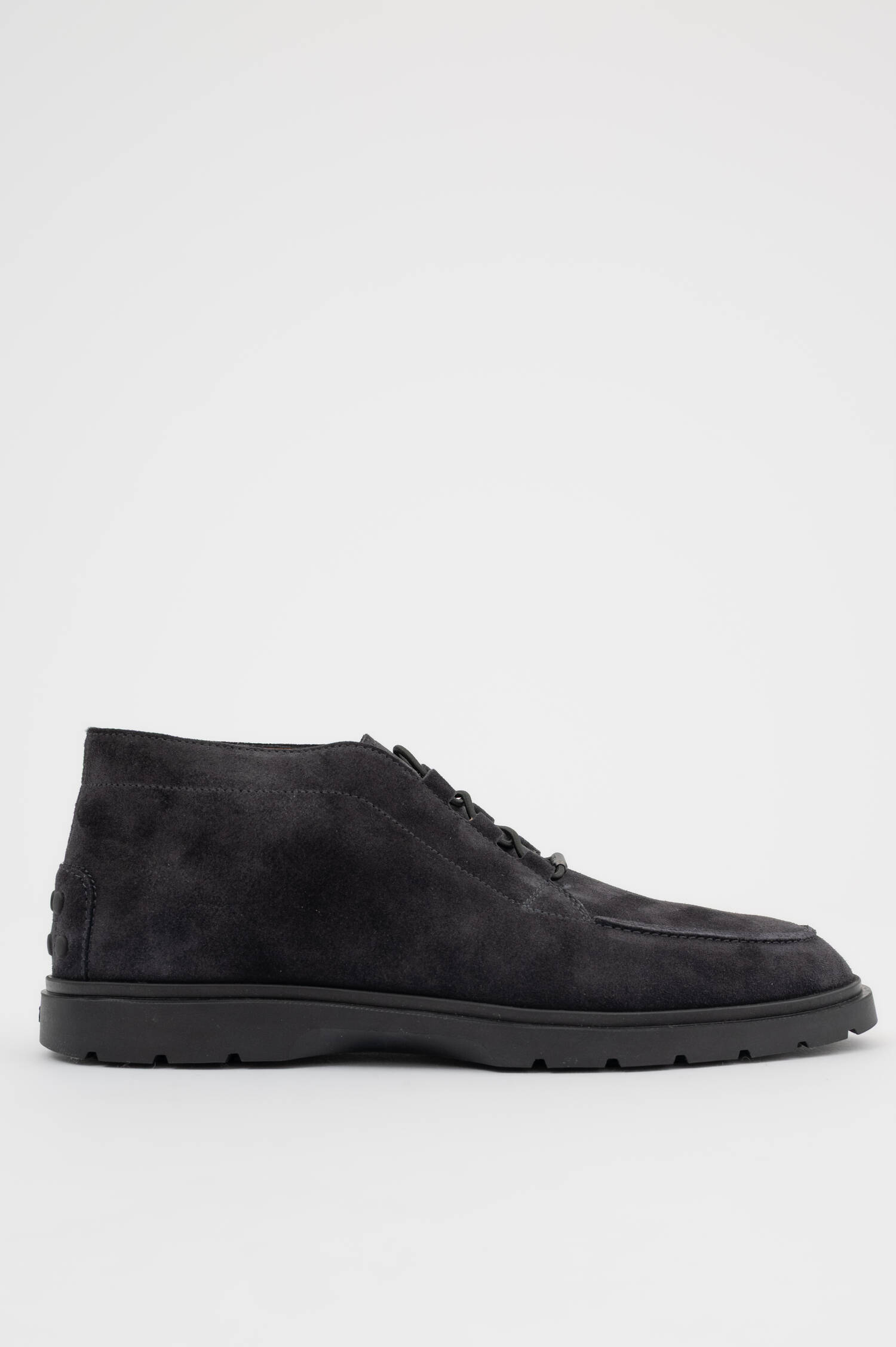 Suede Halbschuhe in Anthrazit