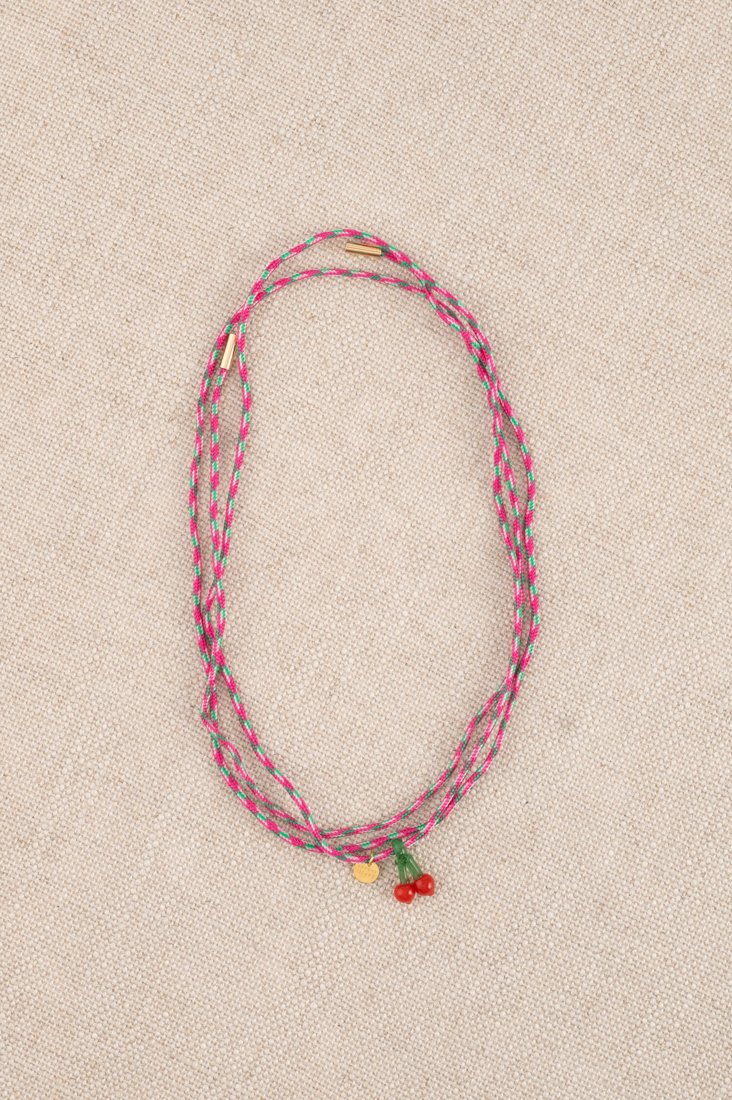 Armband mit Kirschen Perle in Rot/Grün Armband mit Kirschen Perle in Rot/Grün