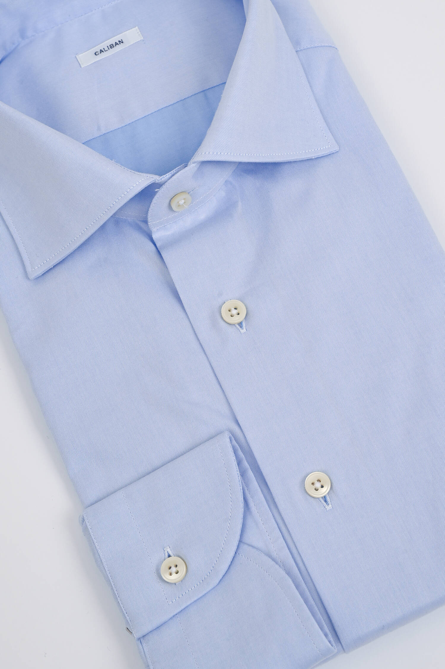 Hemd aus Baumwoll-Twill in Hellblau