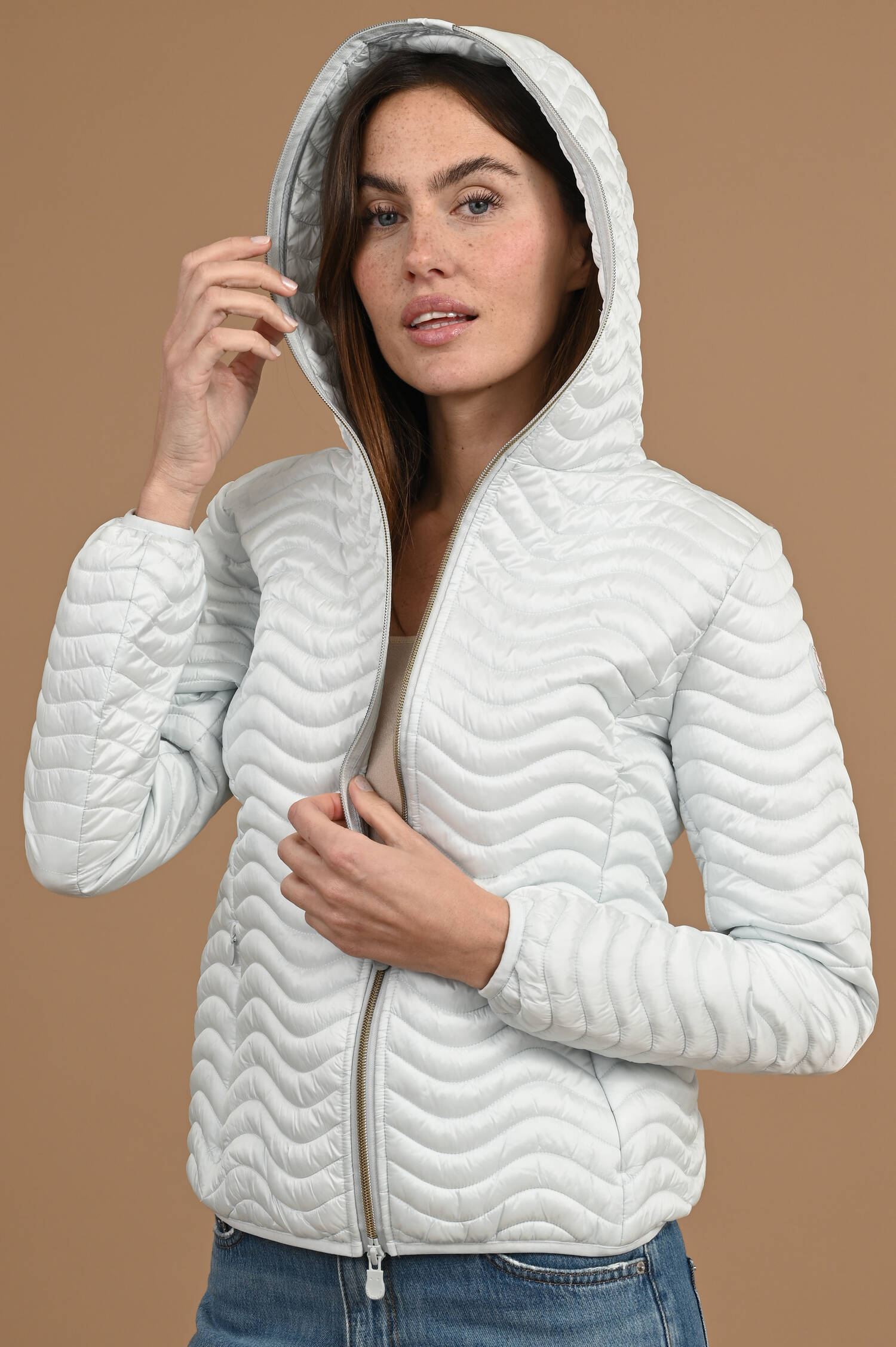 Steppjacke MELODY mit Kapuze in Dawn Blau