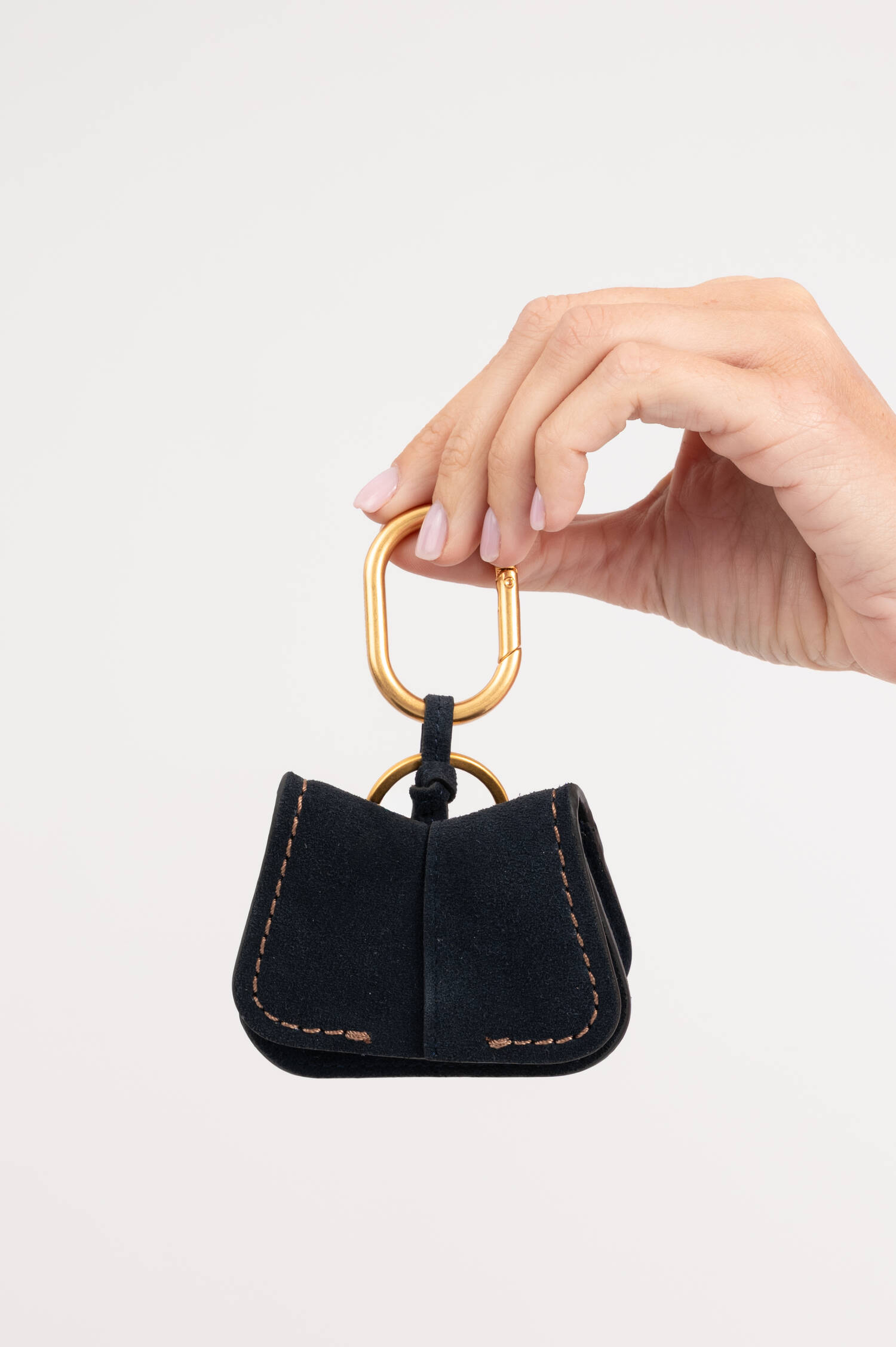Velourslederanhänger CHARM HELENA in Navy