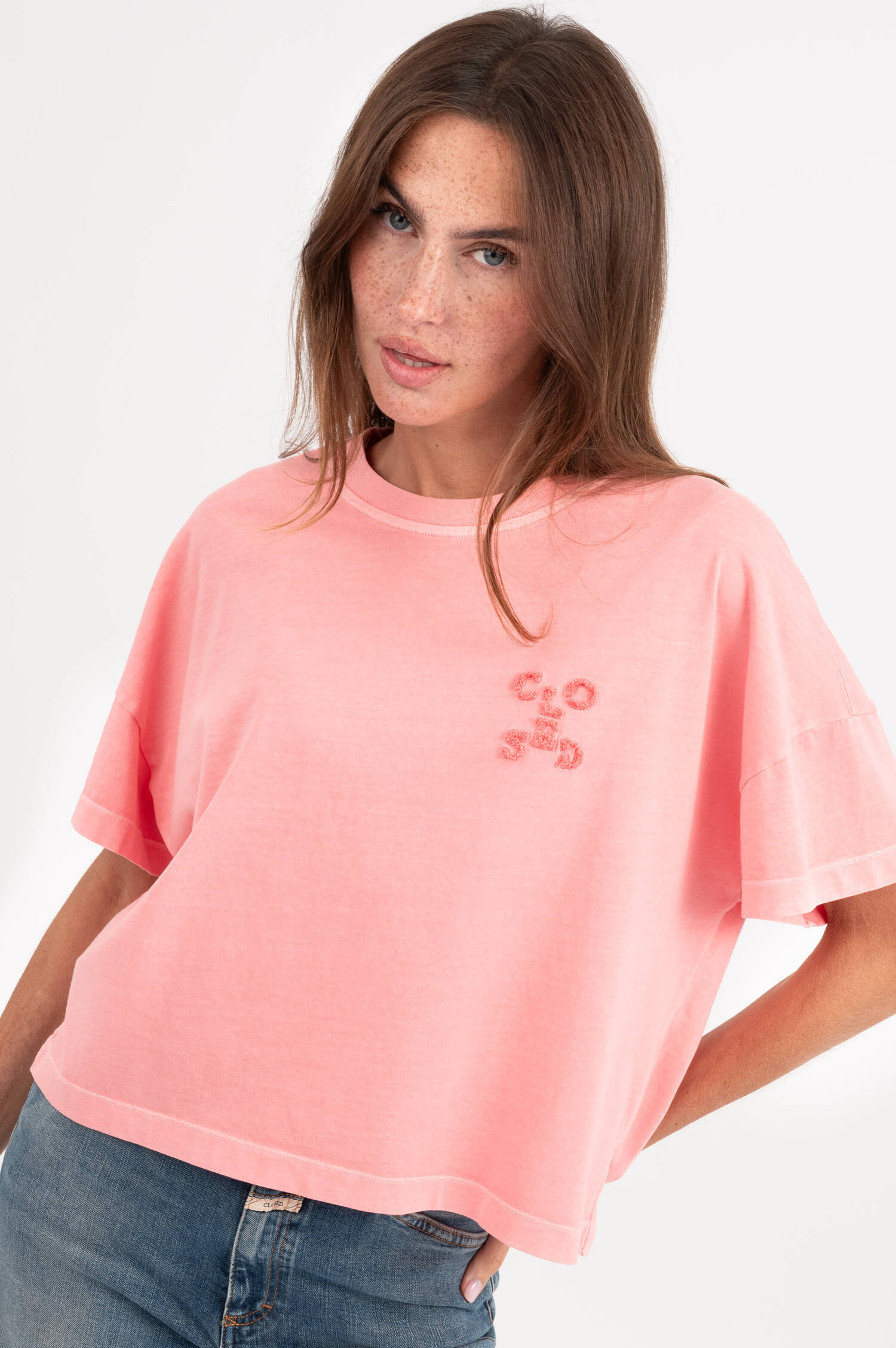 Oversize T-Shirt in Korall Oversize T-Shirt in Korall