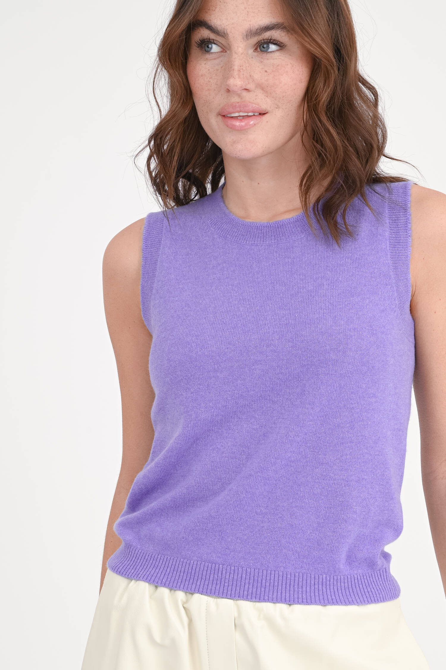 Cashmere-Top in Violett