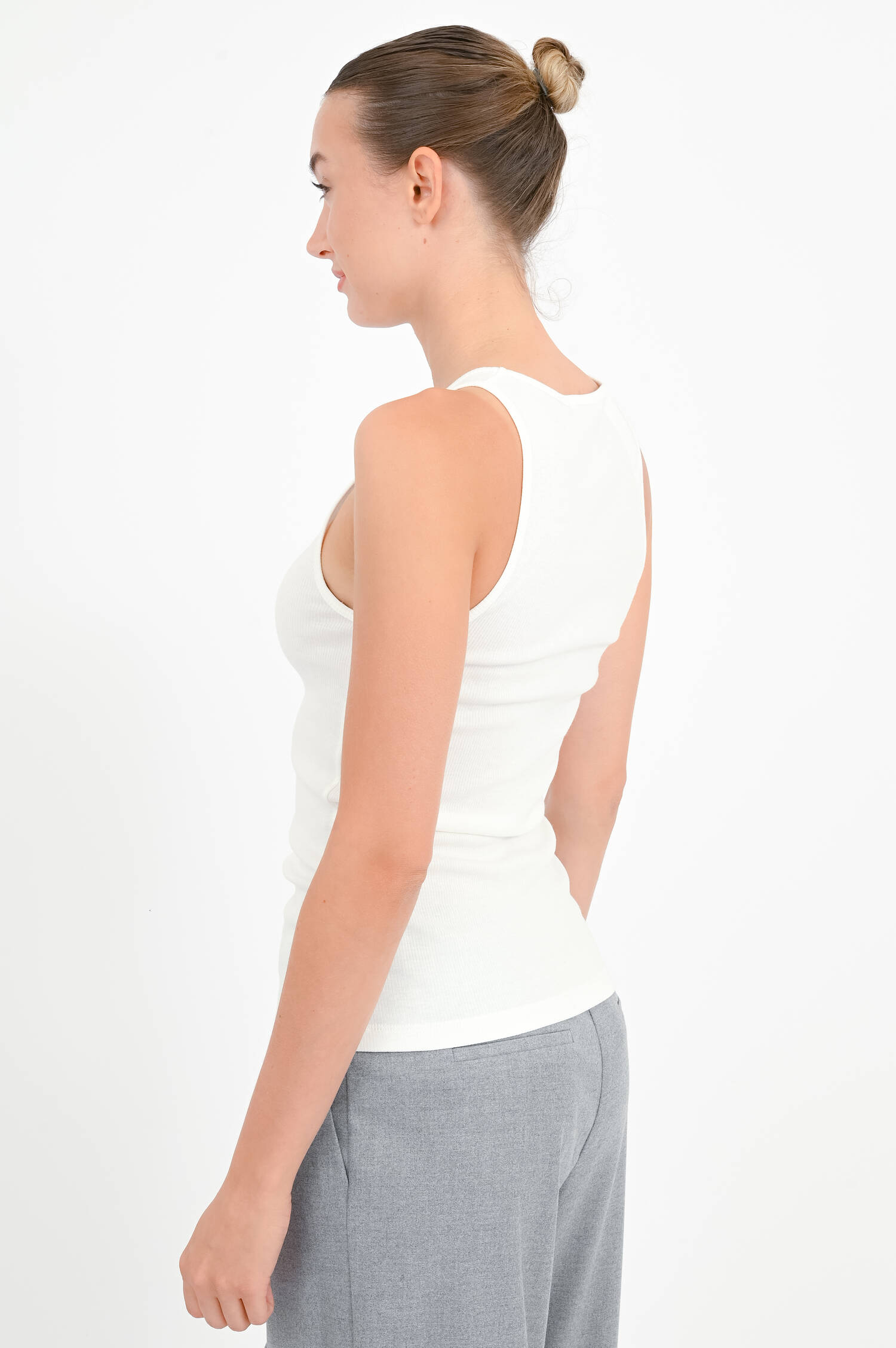 Ripp-Tanktop in Snow