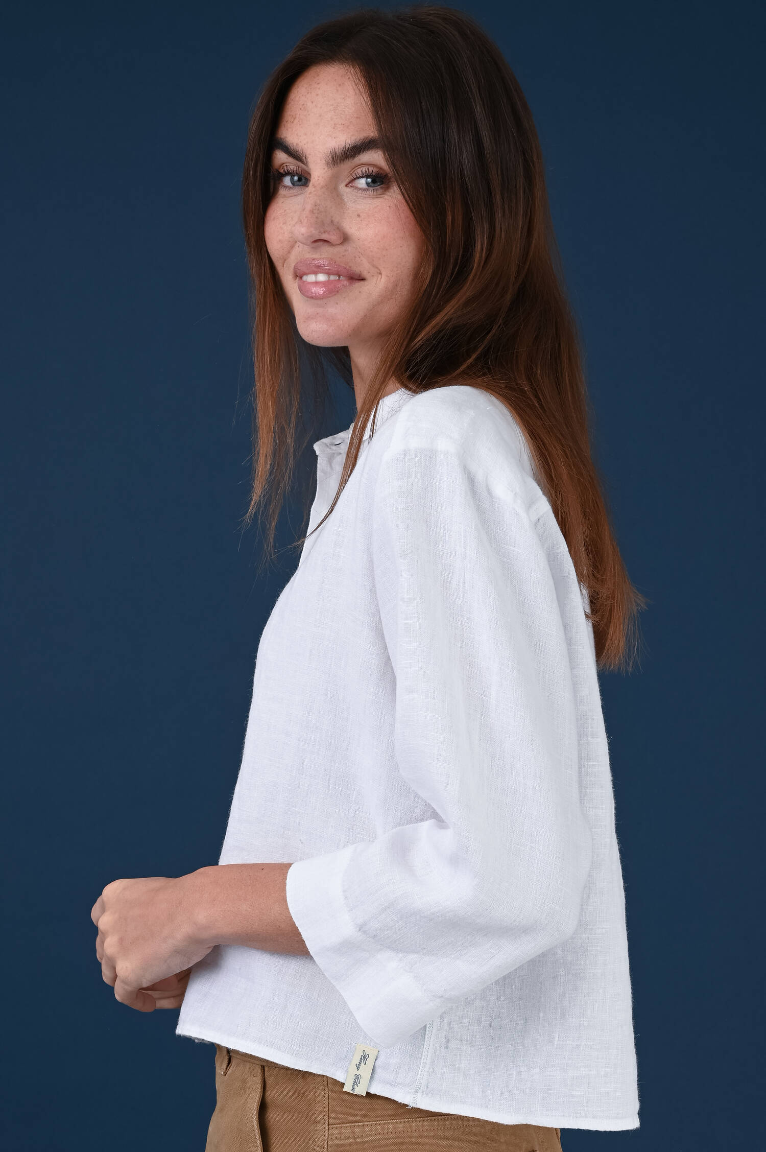 Leinenbluse in Weiß