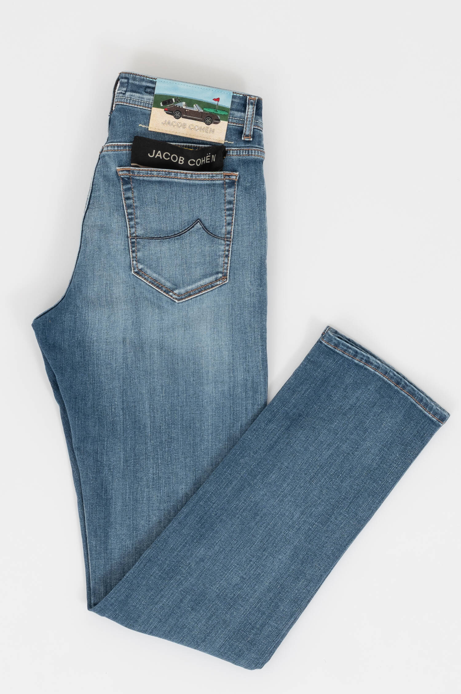 Vintage Slim Fit Jeans BARD in Mediumblau
