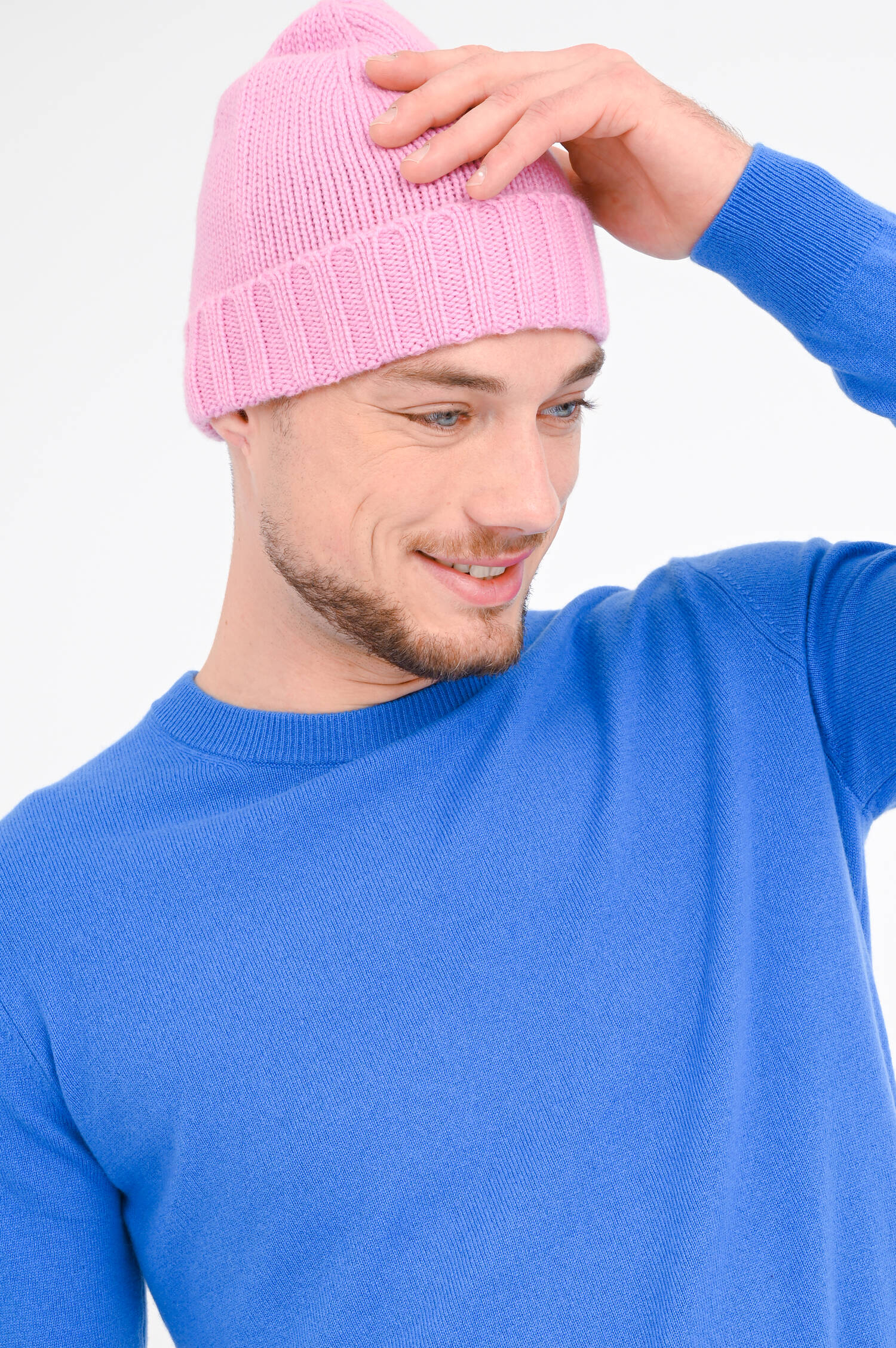 Mütze aus Cashmere in Rosa