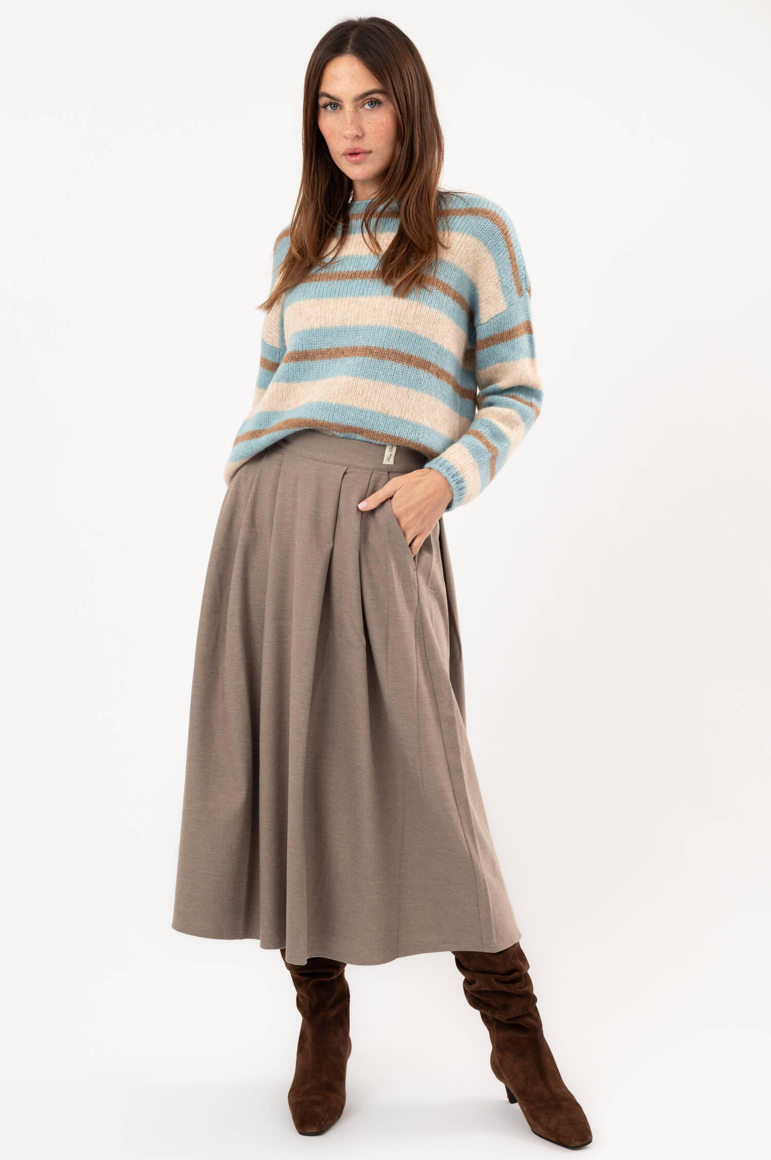 Midi-Rock in Beige