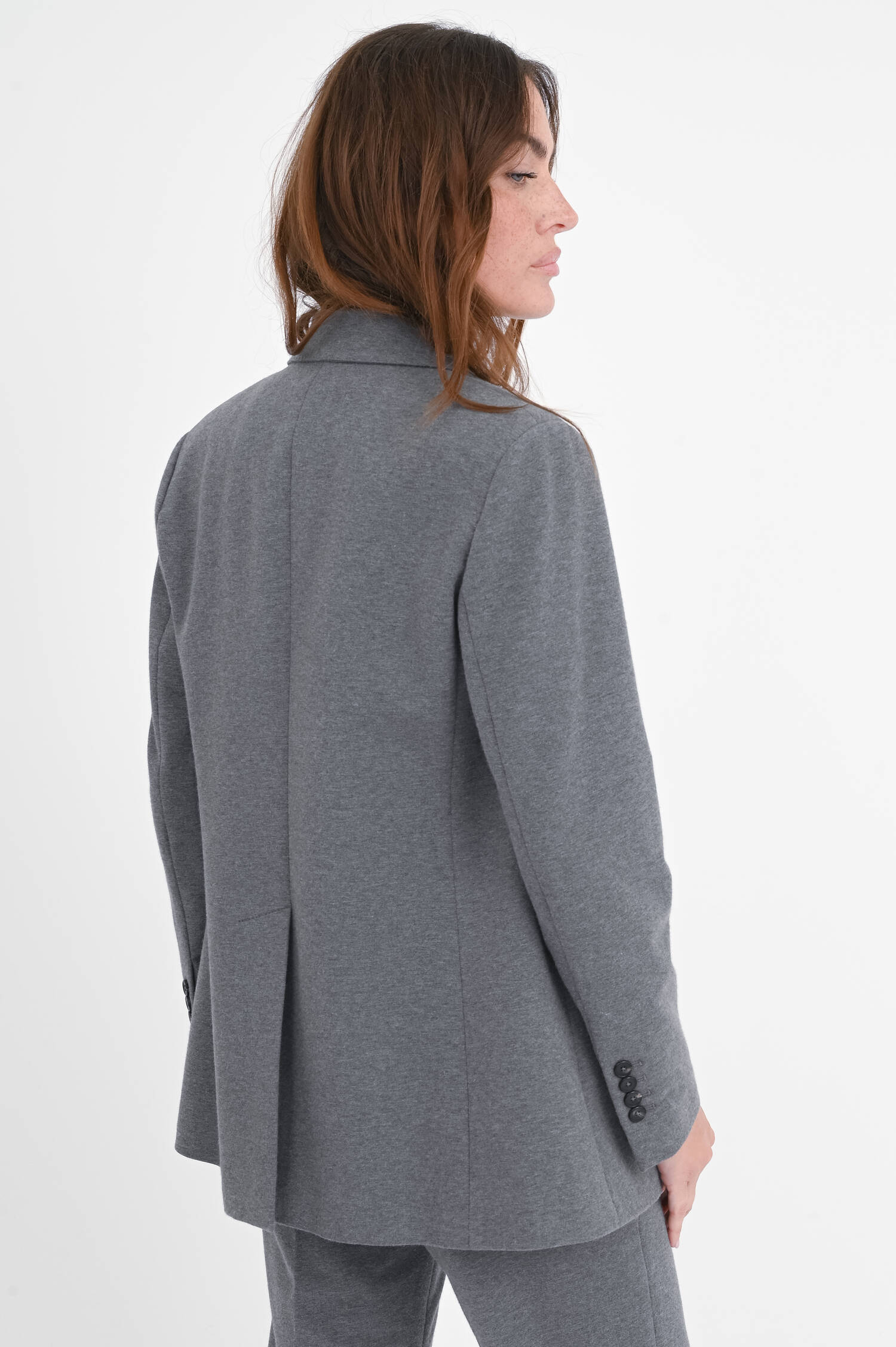 Blazer aus Baumwoll-Mix in Light Gray