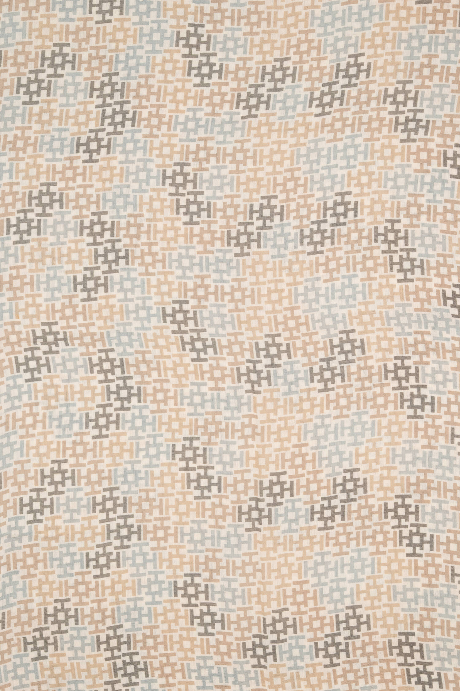Cashmere-Seiden-Schal ALIKI in Blau/Taupe