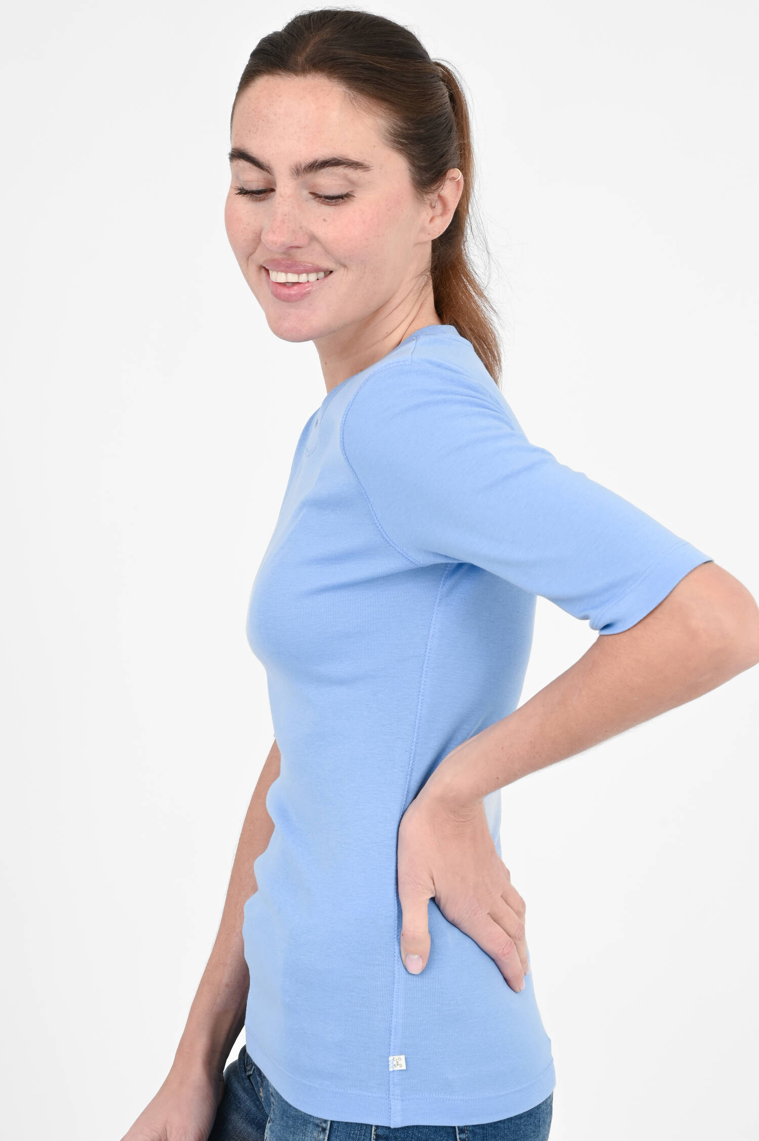 Weiches Basic Shirt in Sky Blue Weiches Basic Shirt in Sky Blue