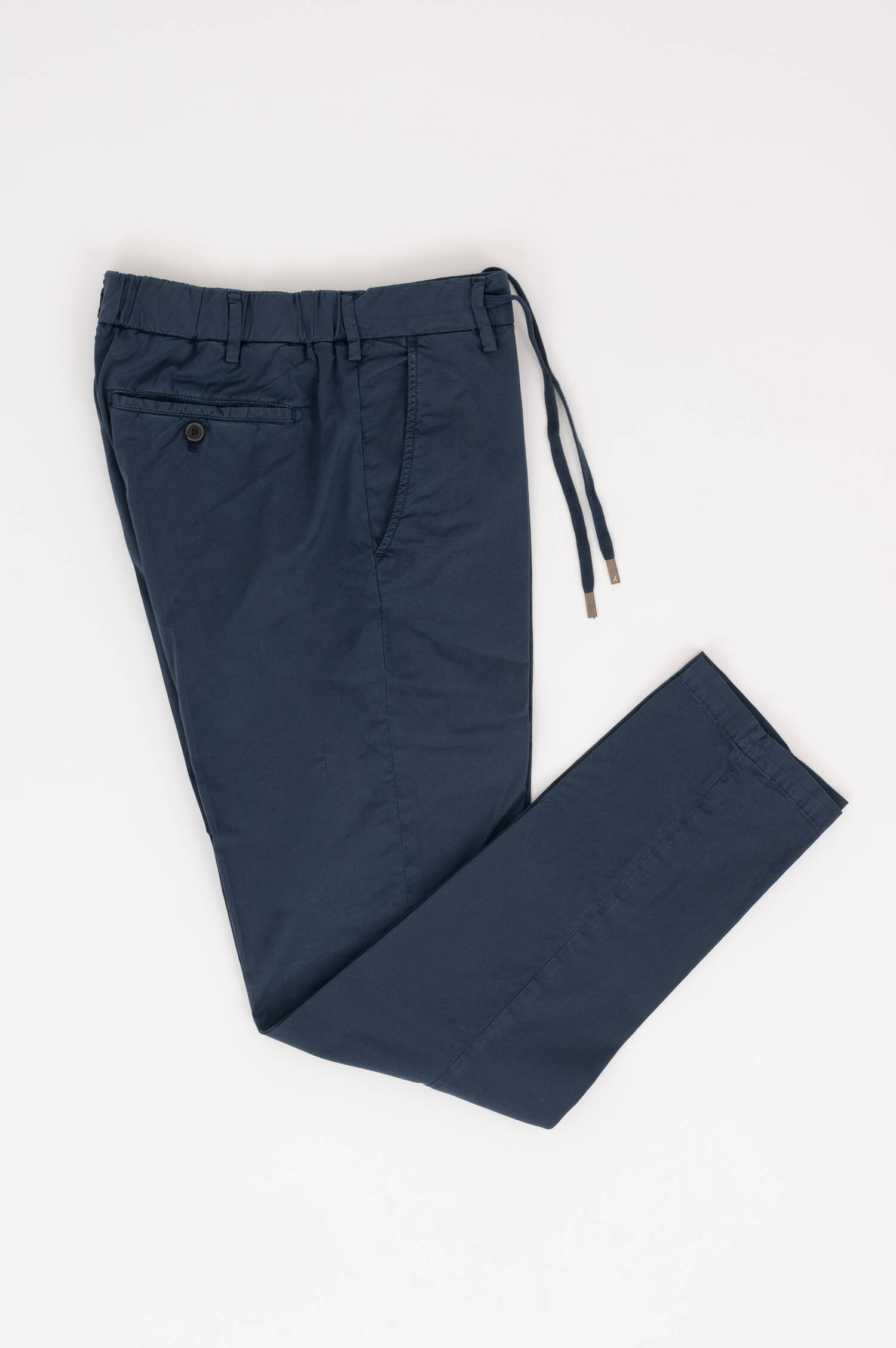 Baumwoll Chino mit Kordelzug in Navy