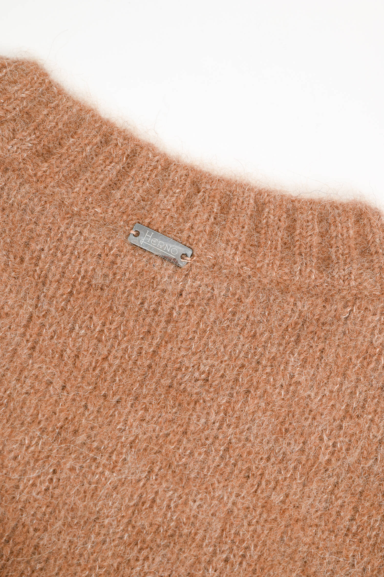 Strickpullover aus Alpaka-Woll-Mix in Terracotta Strickpullover aus Alpaka-Woll-Mix in Terracotta