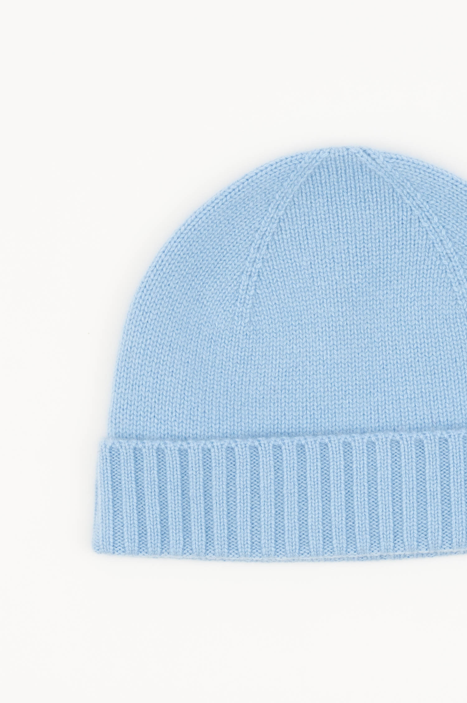 Cashmere-Beanie in Hellblau