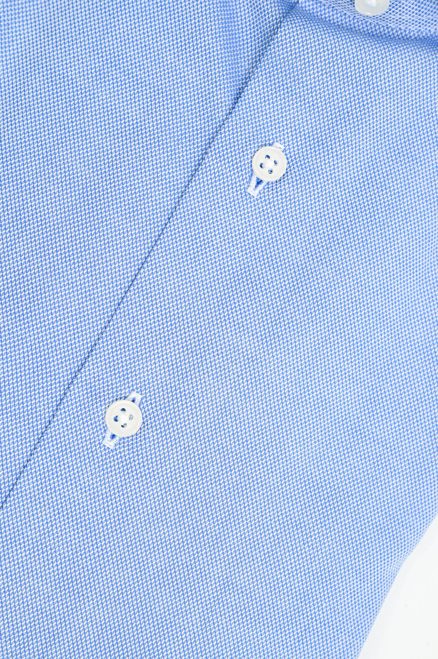 Baumwollhemd in Blau/Weiß gemustert