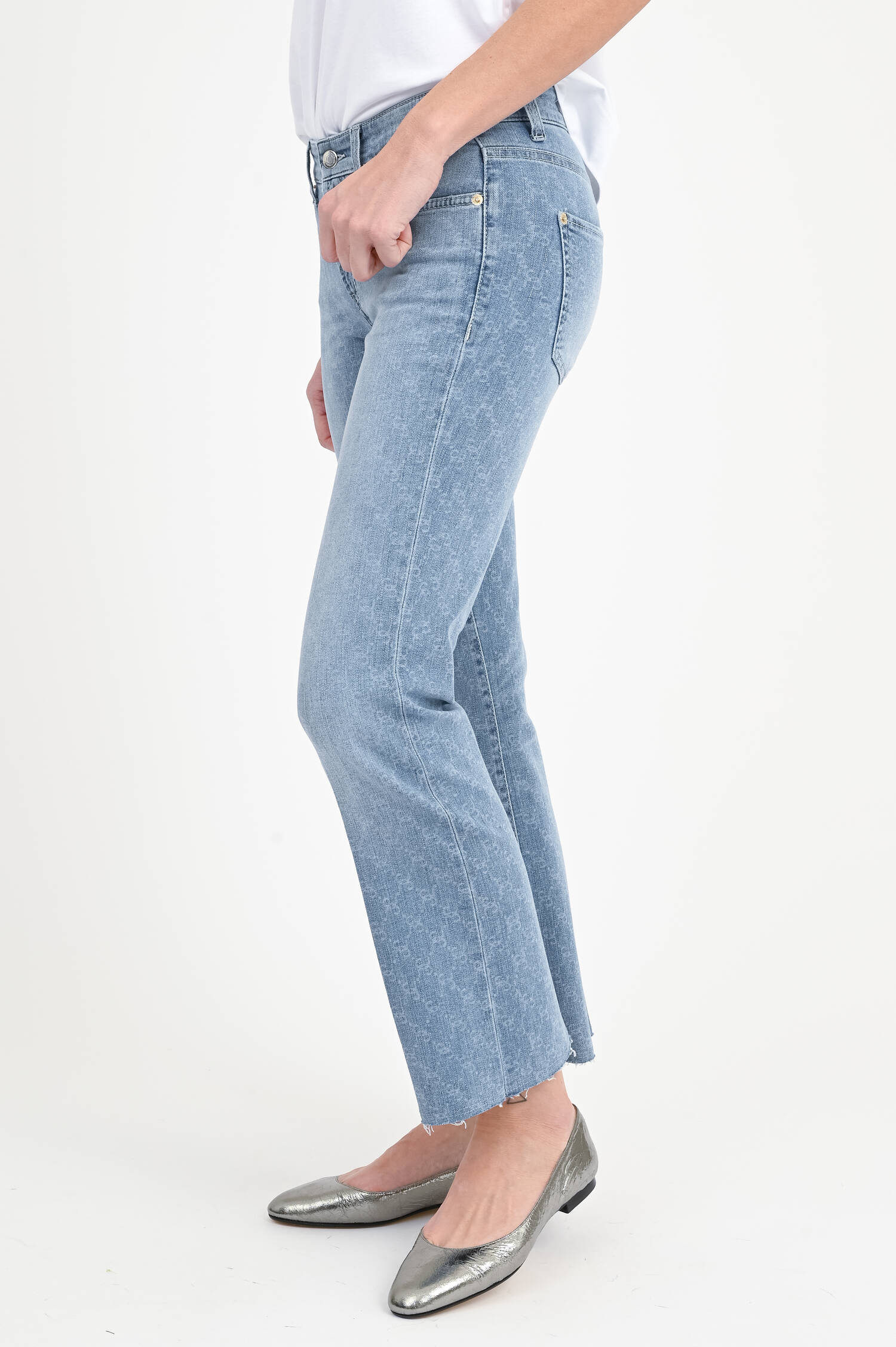 Dezent gemusterte Jeans PARIS EASY in Hellblau