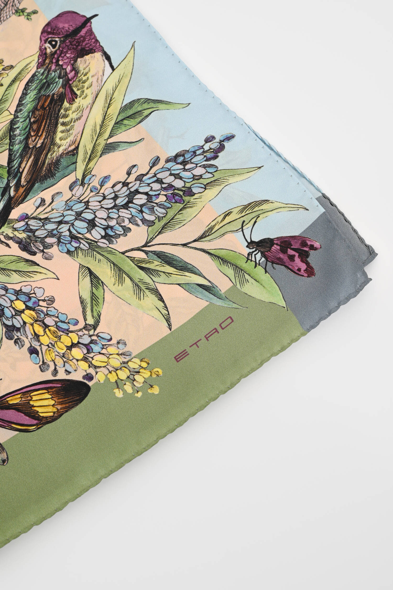 Seidentuch Floral Natur gemustert