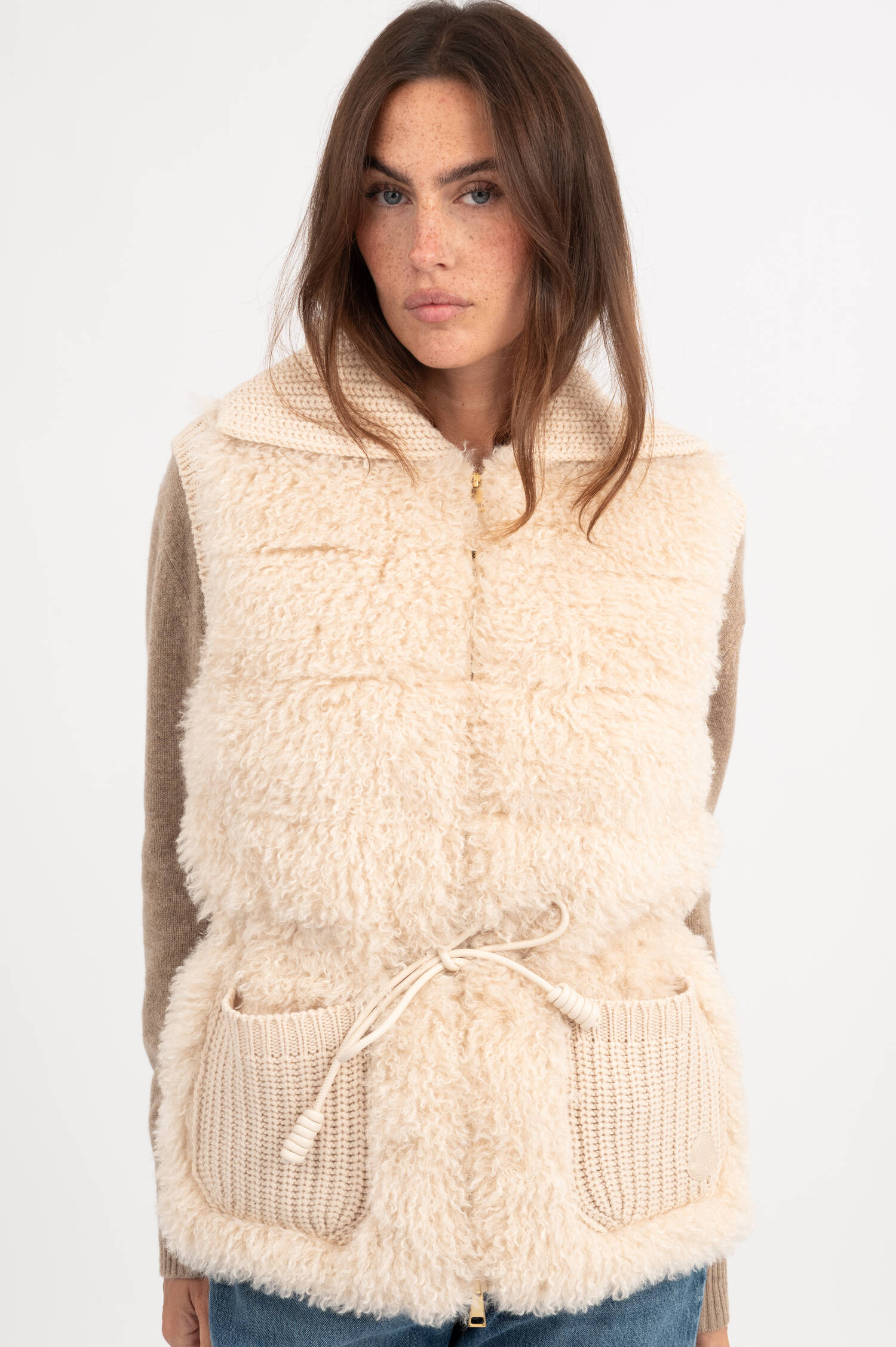 Daunengilet in Beige Daunengilet in Beige
