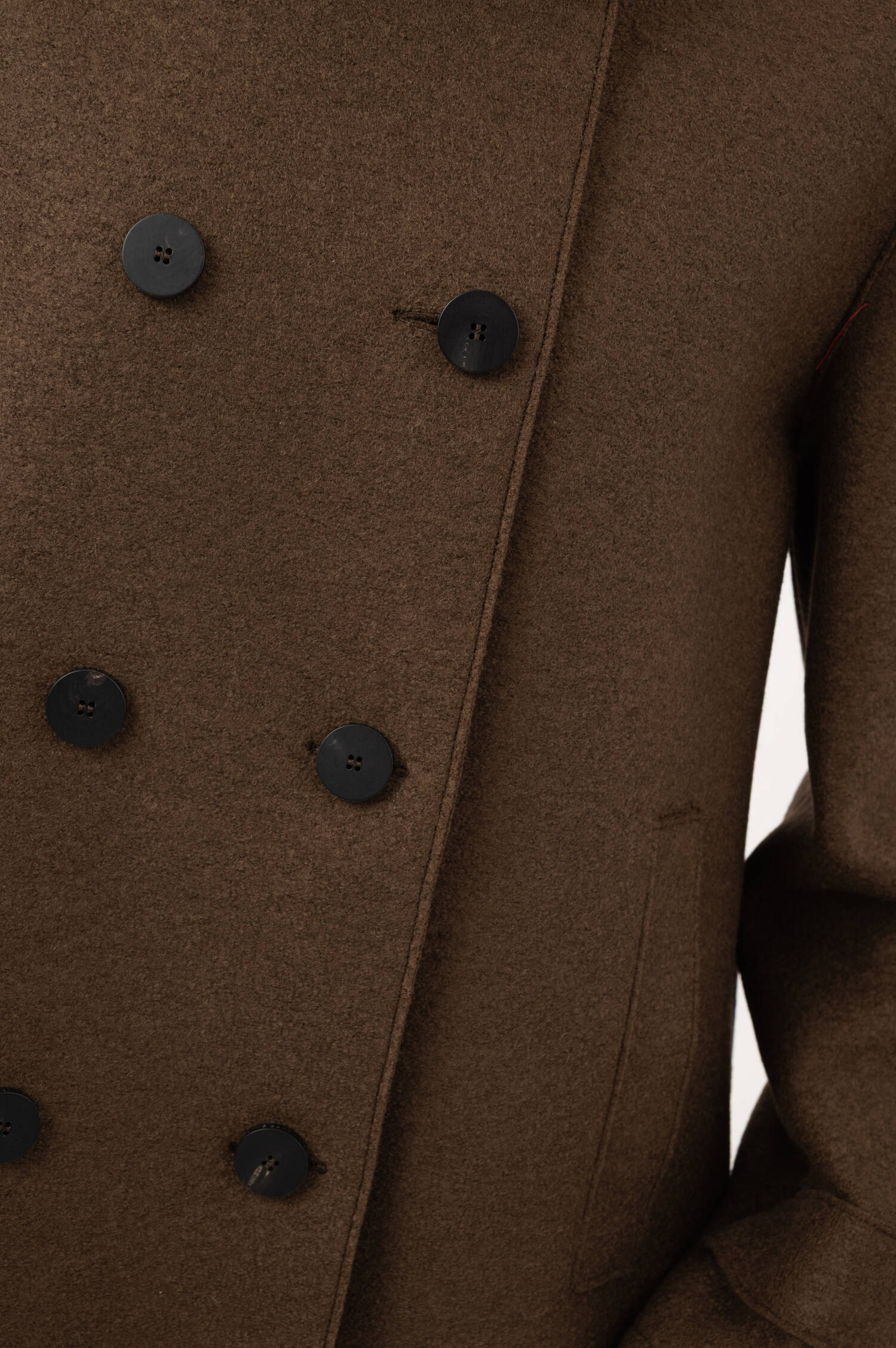 Woll-Peacoat in Teddybraun