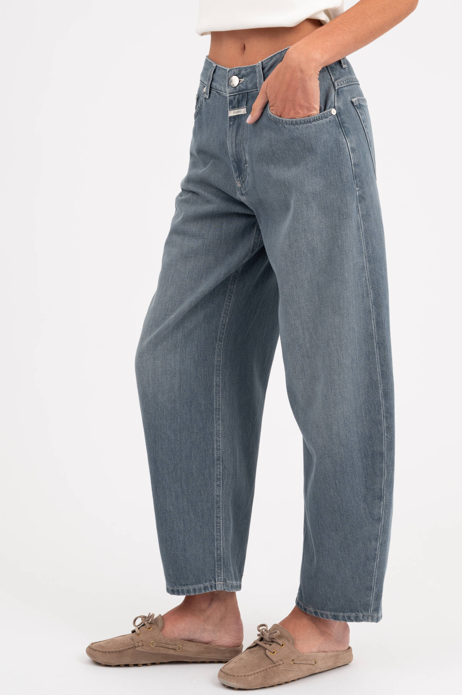 Barrel-Jeans JAZZIE in Grau Barrel-Jeans JAZZIE in Grau
