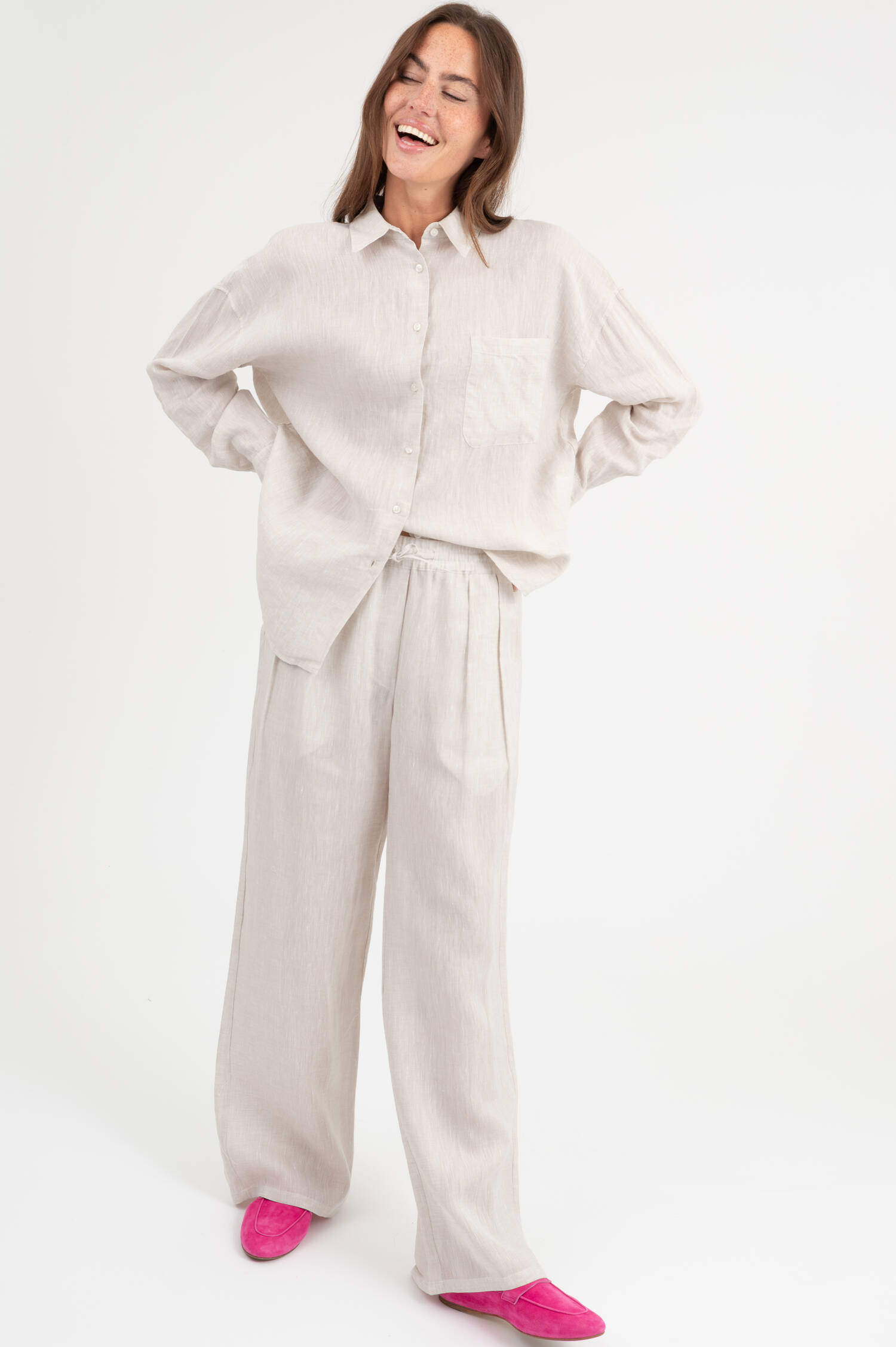 Leinenhose in Beige Leinenhose in Beige