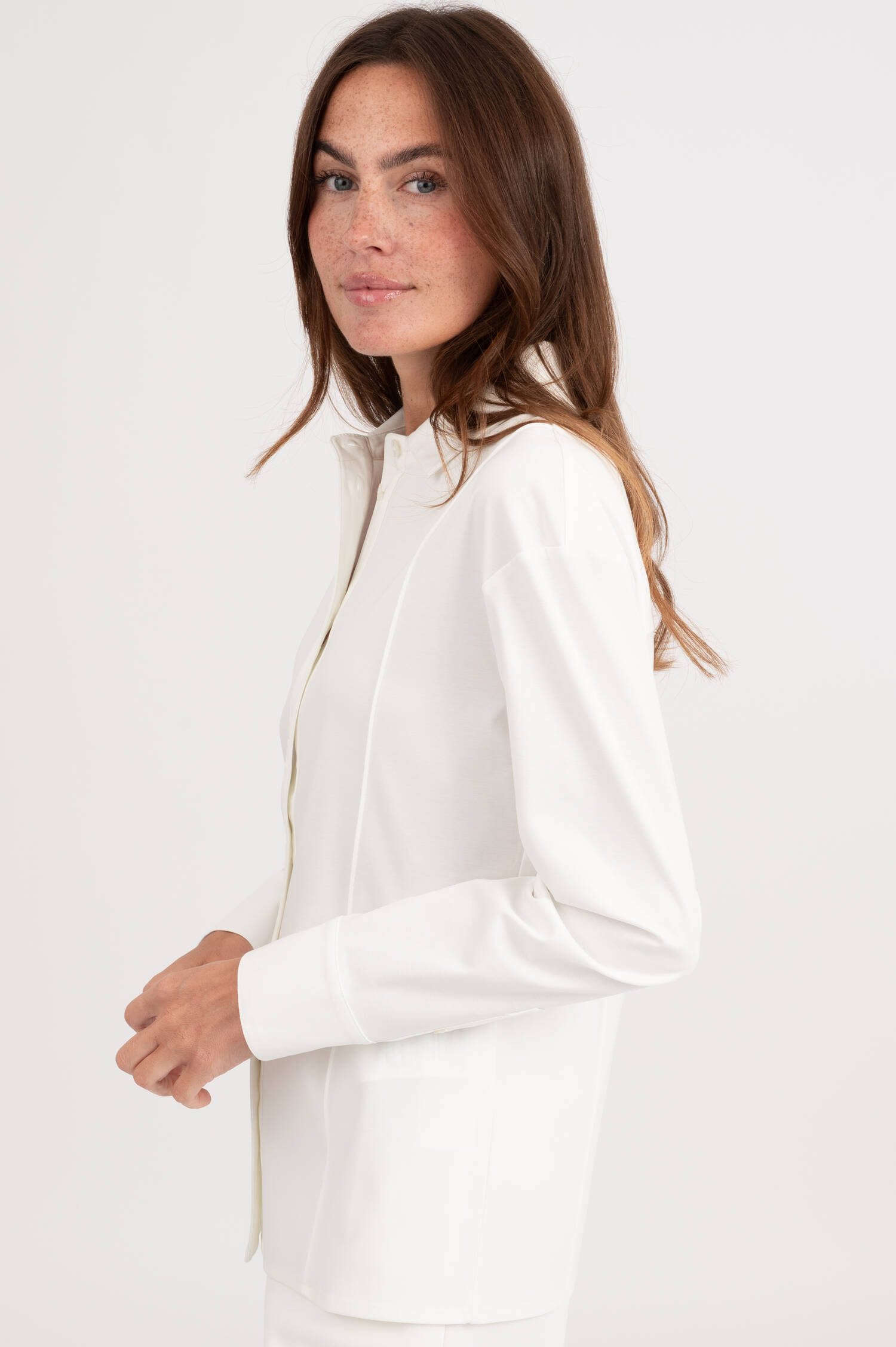 Taillierte Bluse BALENIO in Weiß Taillierte Bluse BALENIO in Weiß